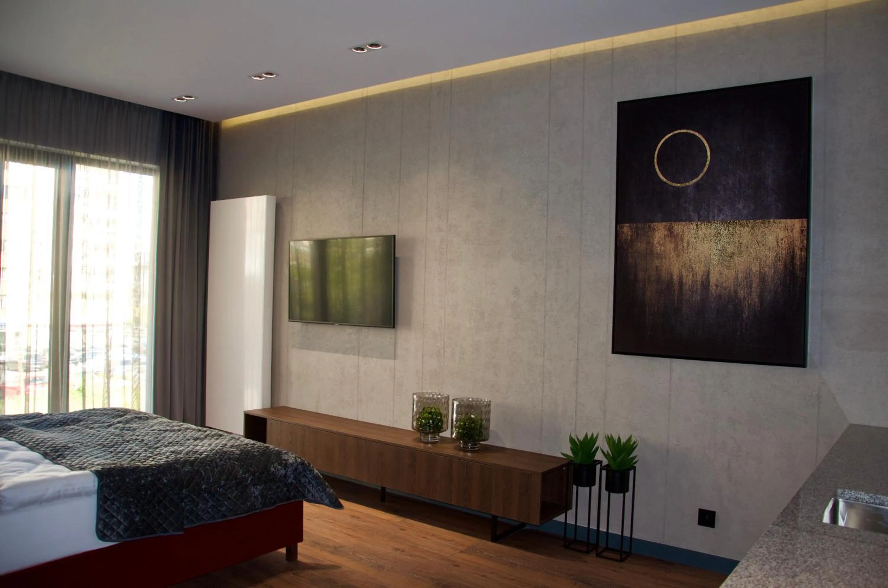Bed in Aparts Hotel Radom