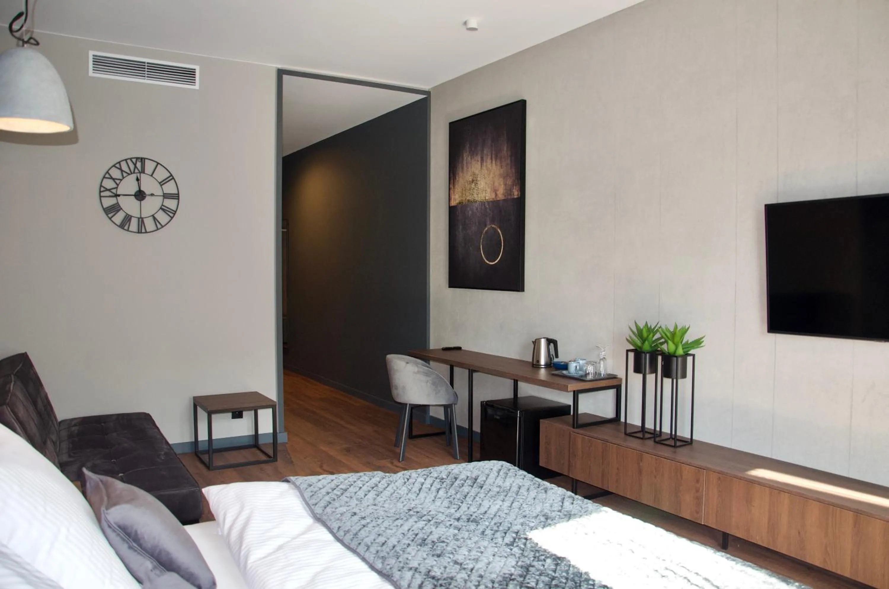 Bed in Aparts Hotel Radom