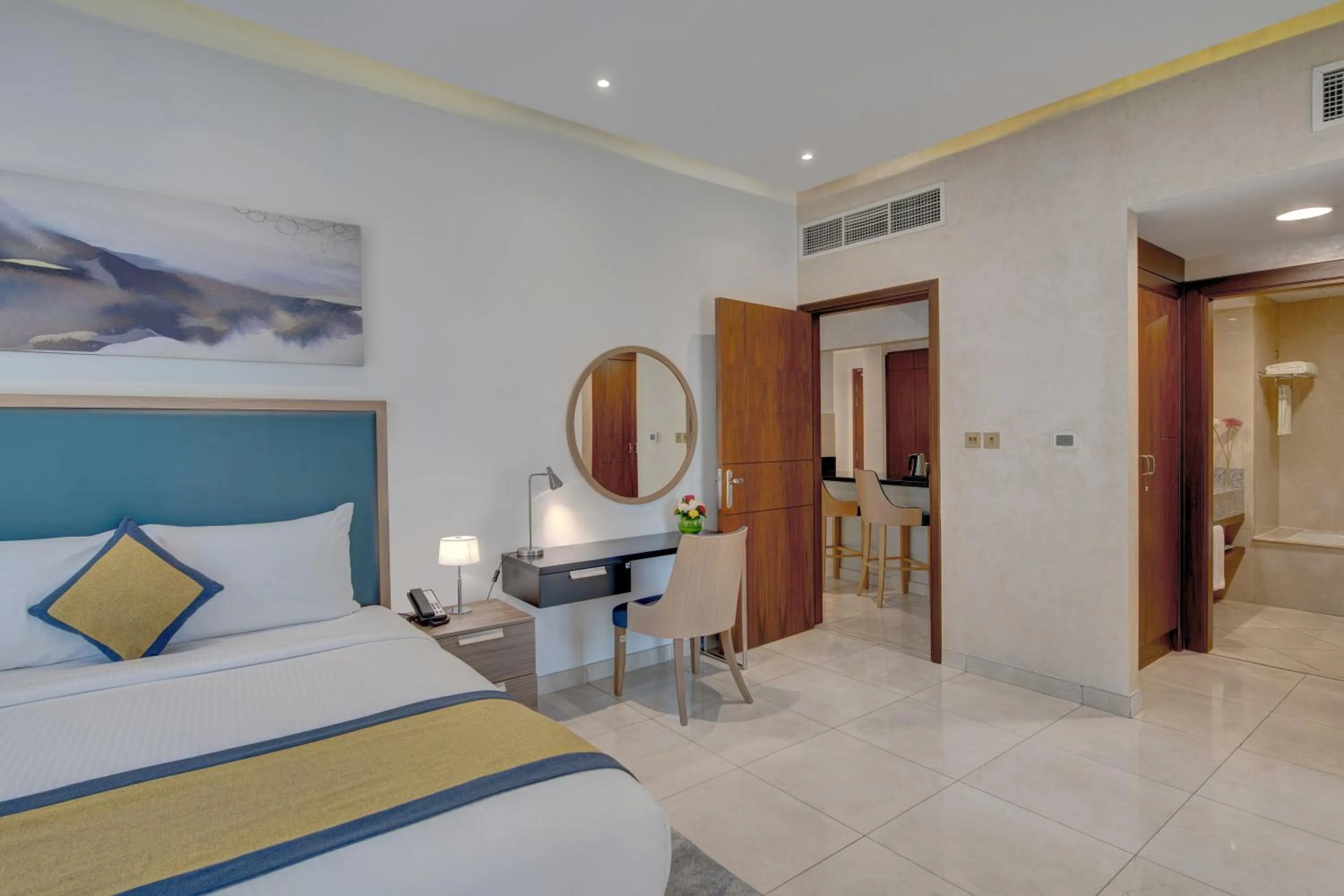 Bedroom, Bed in SUHA Creek Hotel Apartment, Waterfront Jaddaf, Dubai