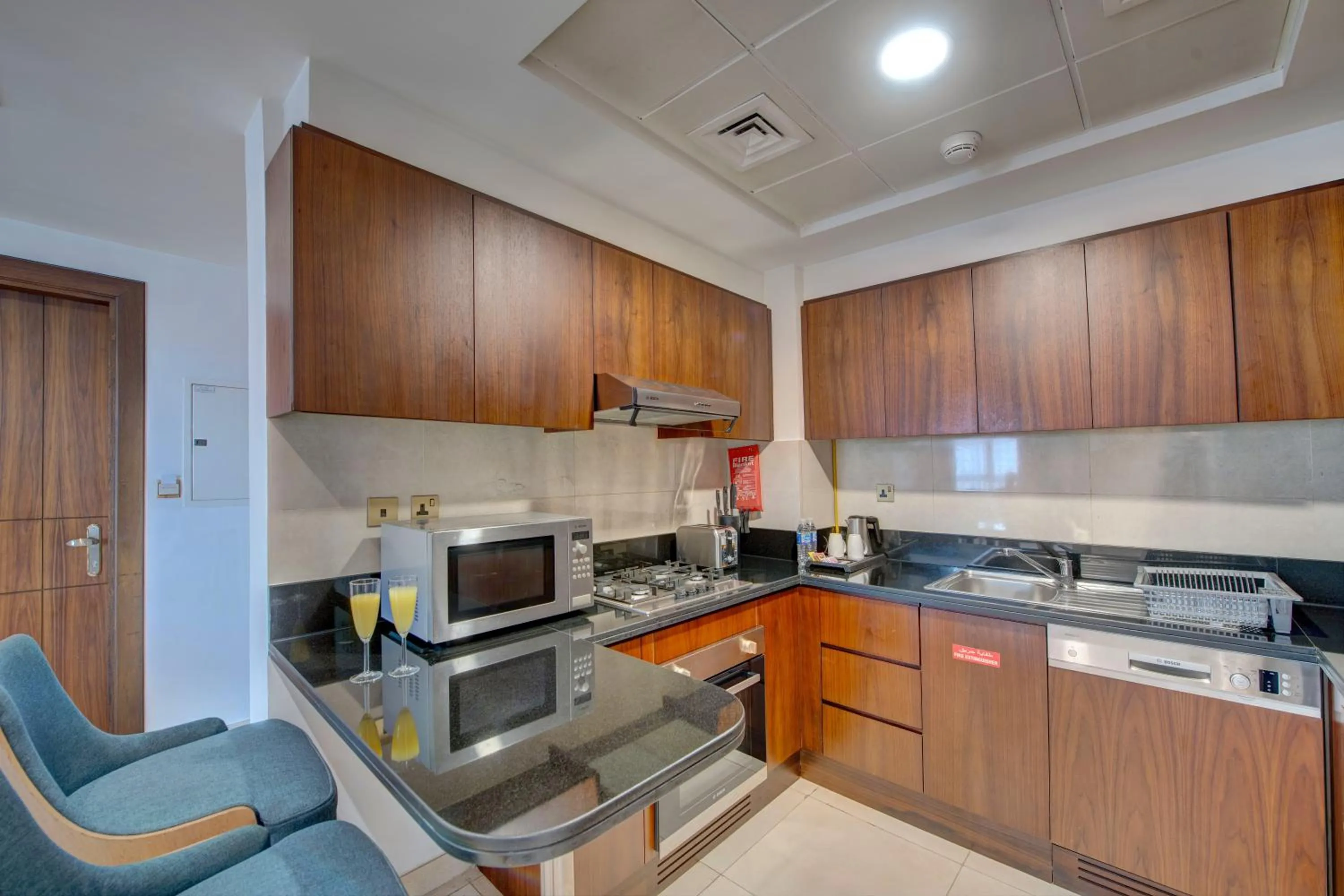 Kitchen or kitchenette in SUHA Creek Hotel Apartment, Waterfront Jaddaf, Dubai