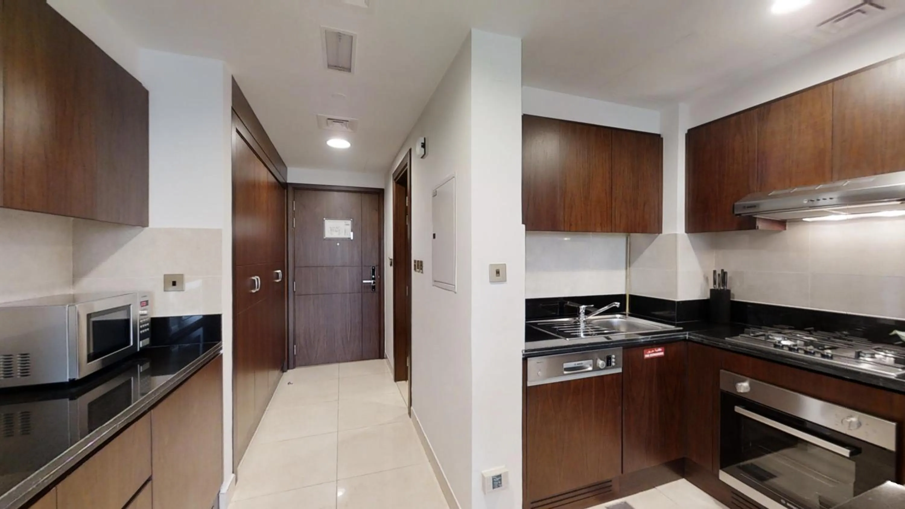 Kitchen or kitchenette in SUHA Creek Hotel Apartment, Waterfront Jaddaf, Dubai