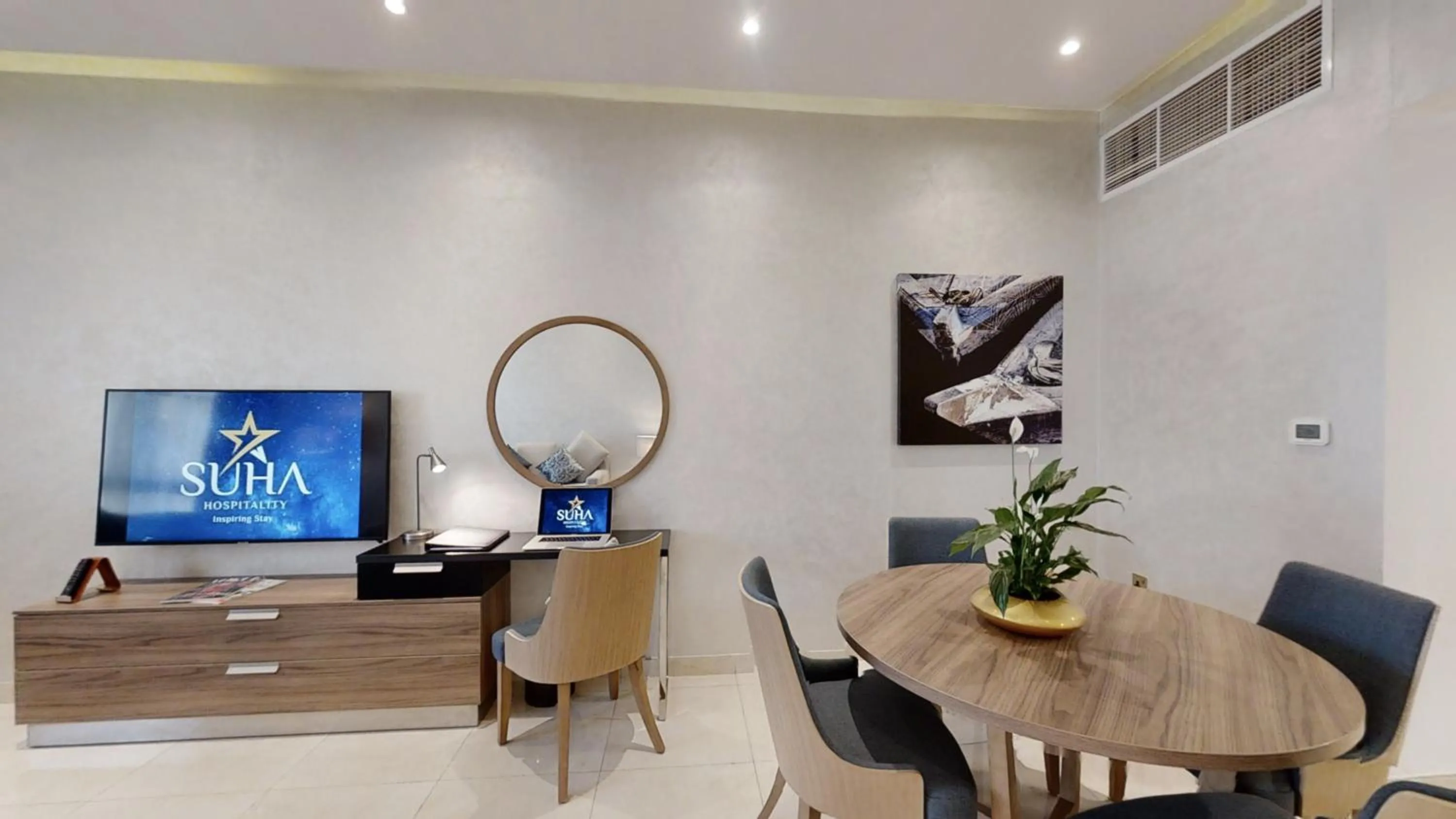 TV and multimedia in SUHA Creek Hotel Apartment, Waterfront Jaddaf, Dubai