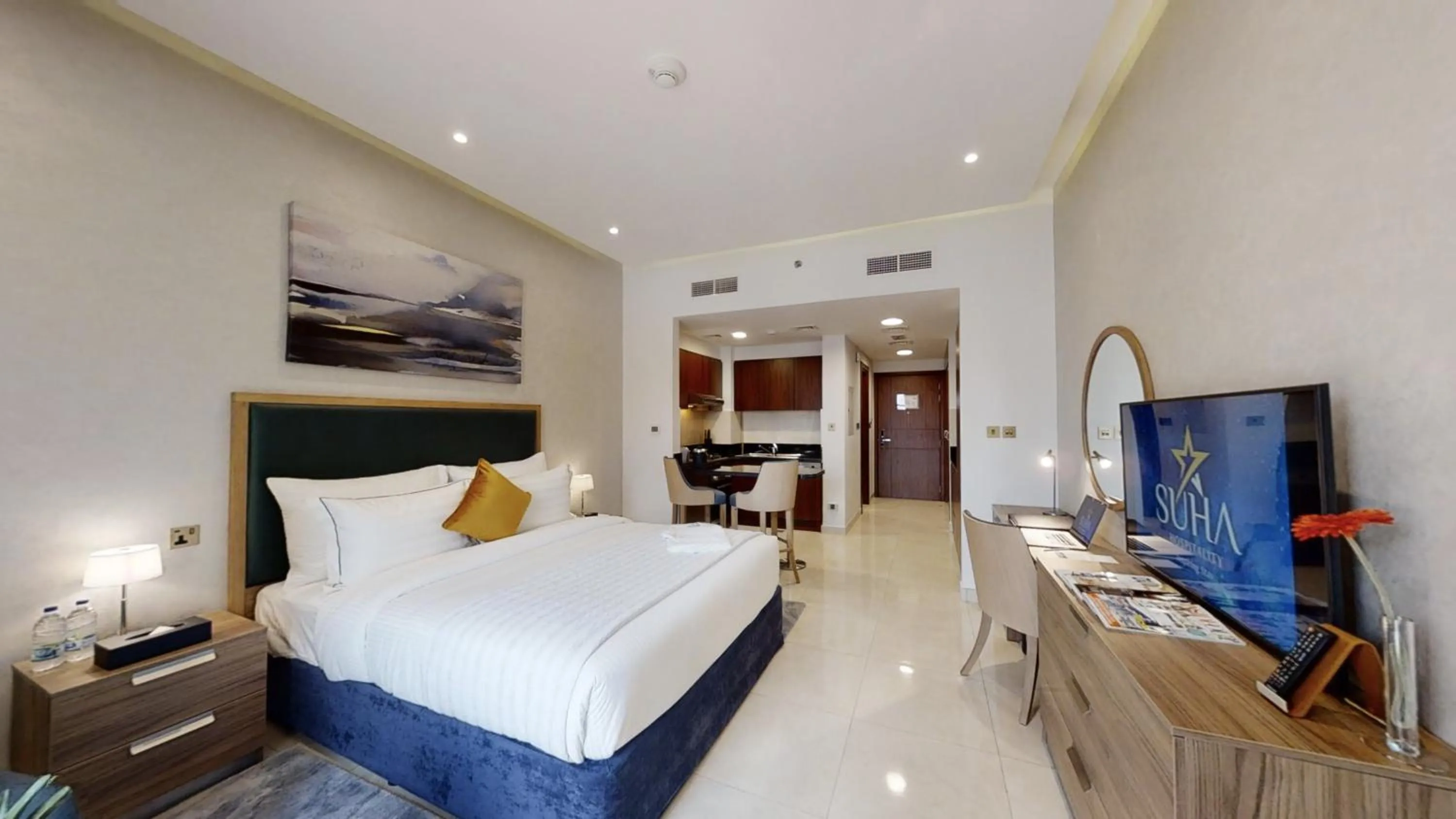 Photo of the whole room, Bed in SUHA Creek Hotel Apartment, Waterfront Jaddaf, Dubai