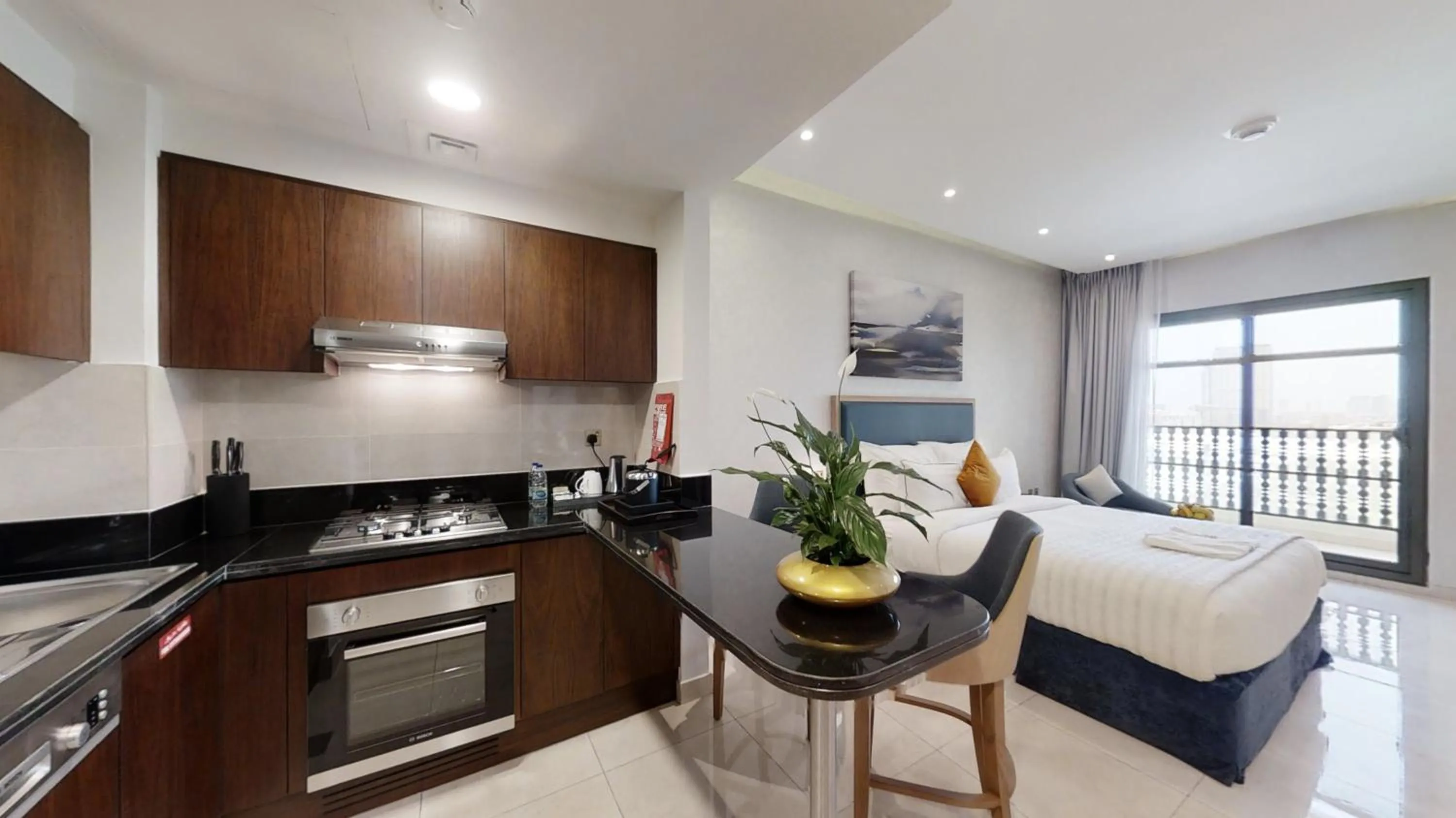 Seating area in SUHA Creek Hotel Apartment, Waterfront Jaddaf, Dubai