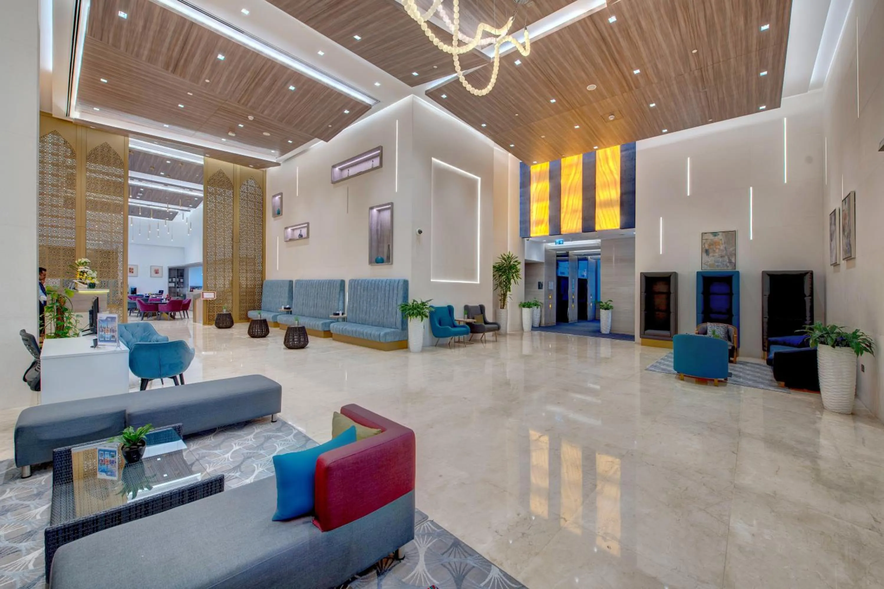 Lobby or reception in SUHA Mina Rashid Hotel Apartments