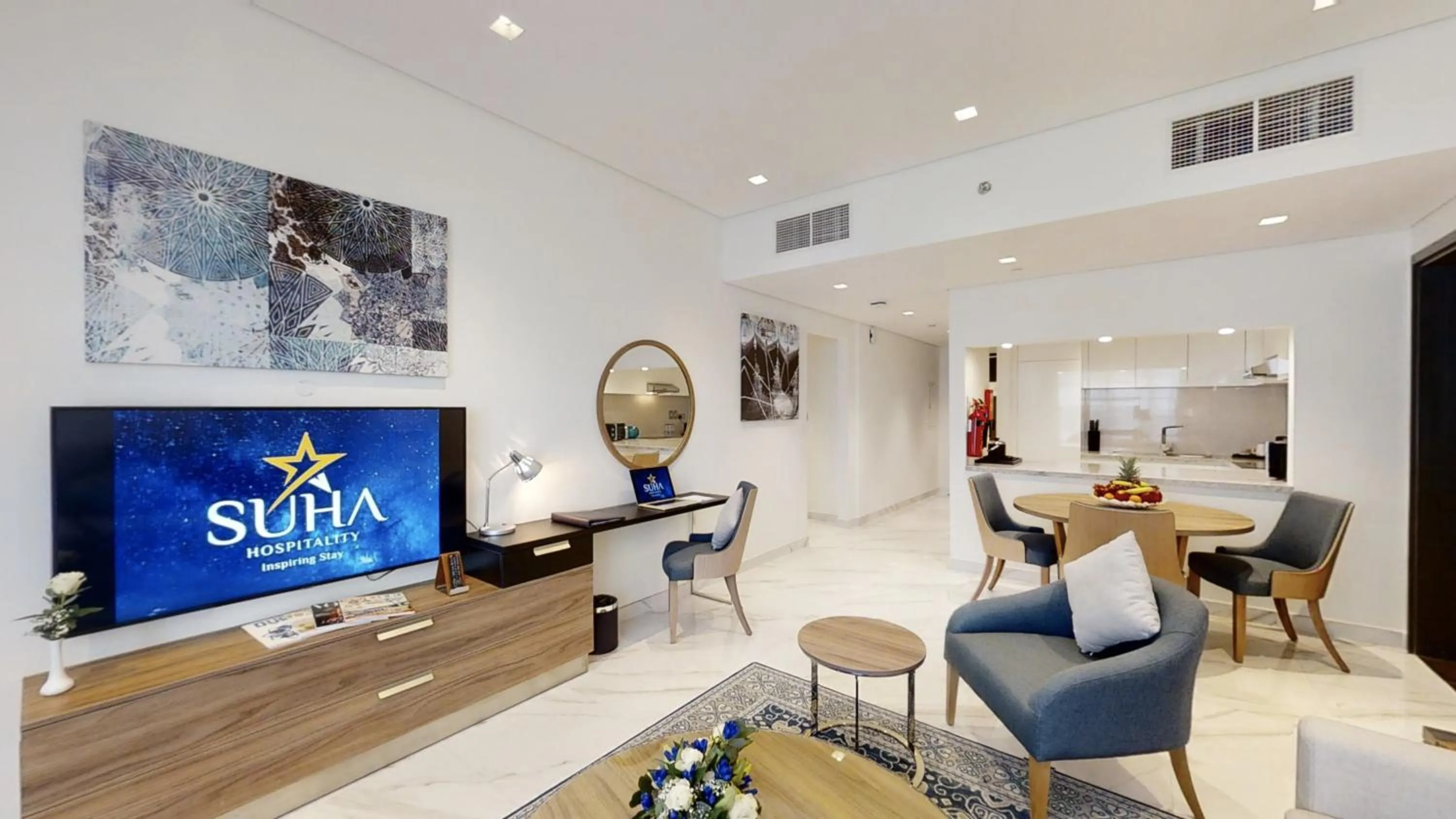 Living room in SUHA Mina Rashid Hotel Apartments