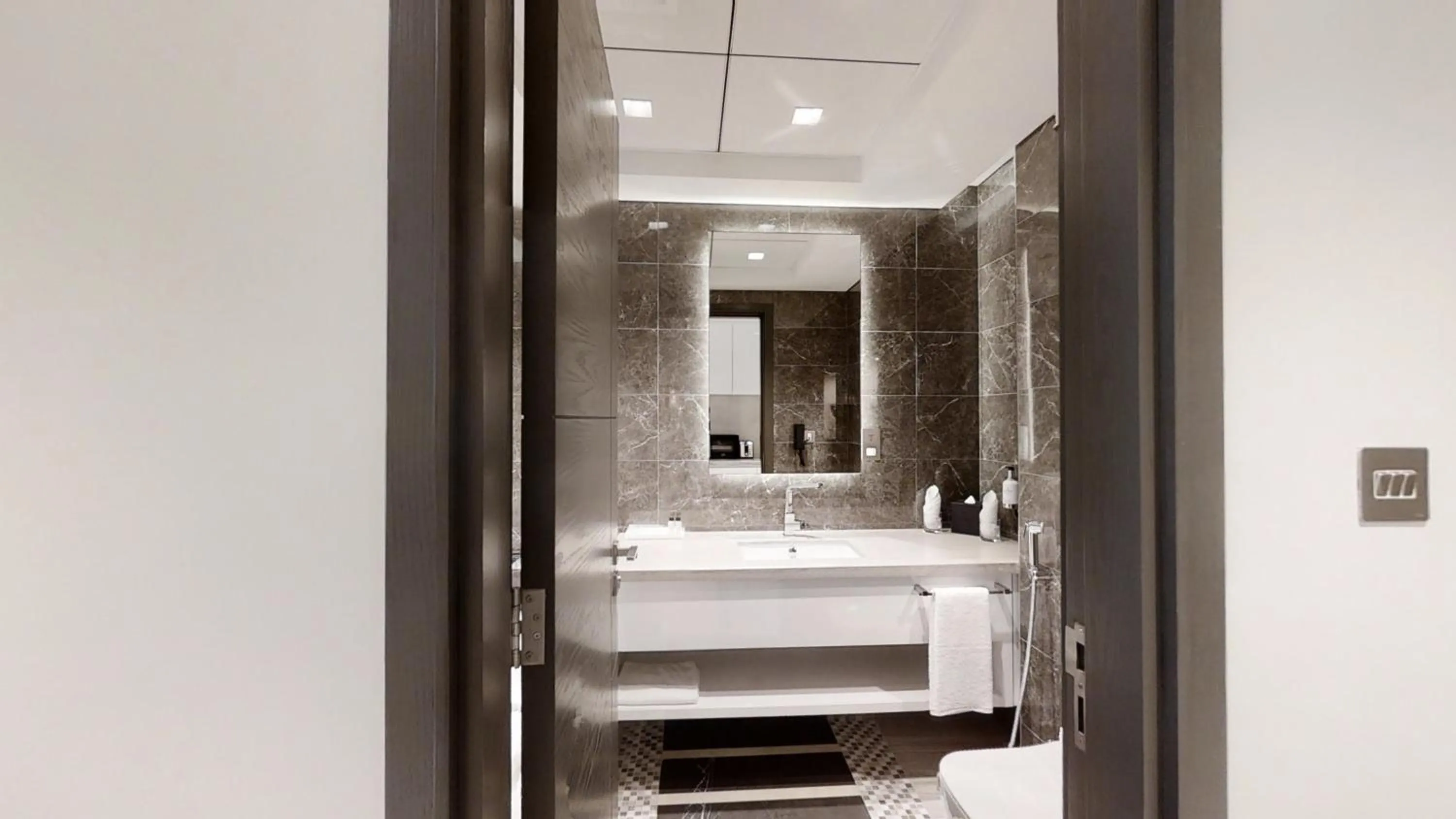 Bathroom in SUHA Mina Rashid Hotel Apartments