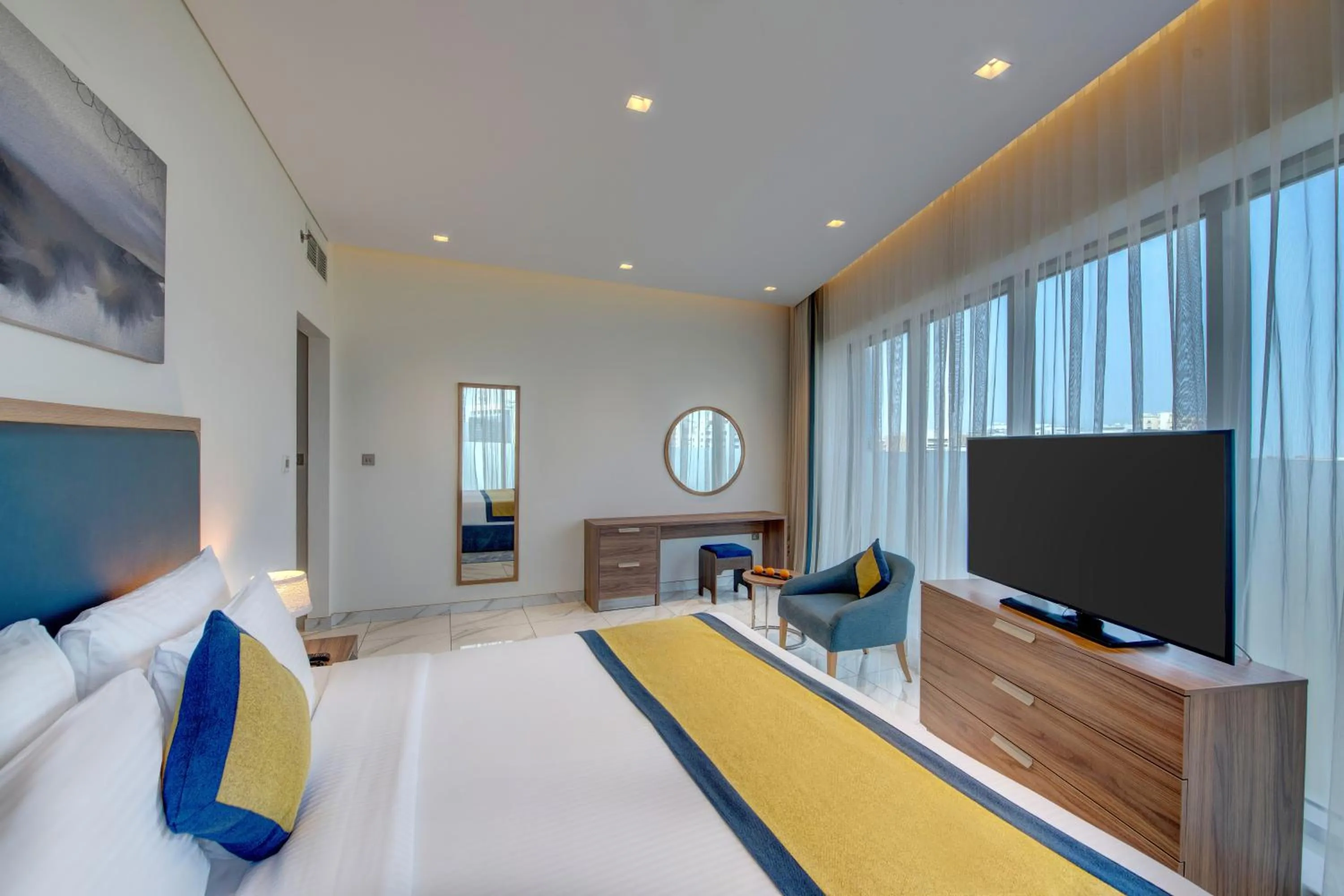 Bedroom, Bed in SUHA Mina Rashid Hotel Apartments