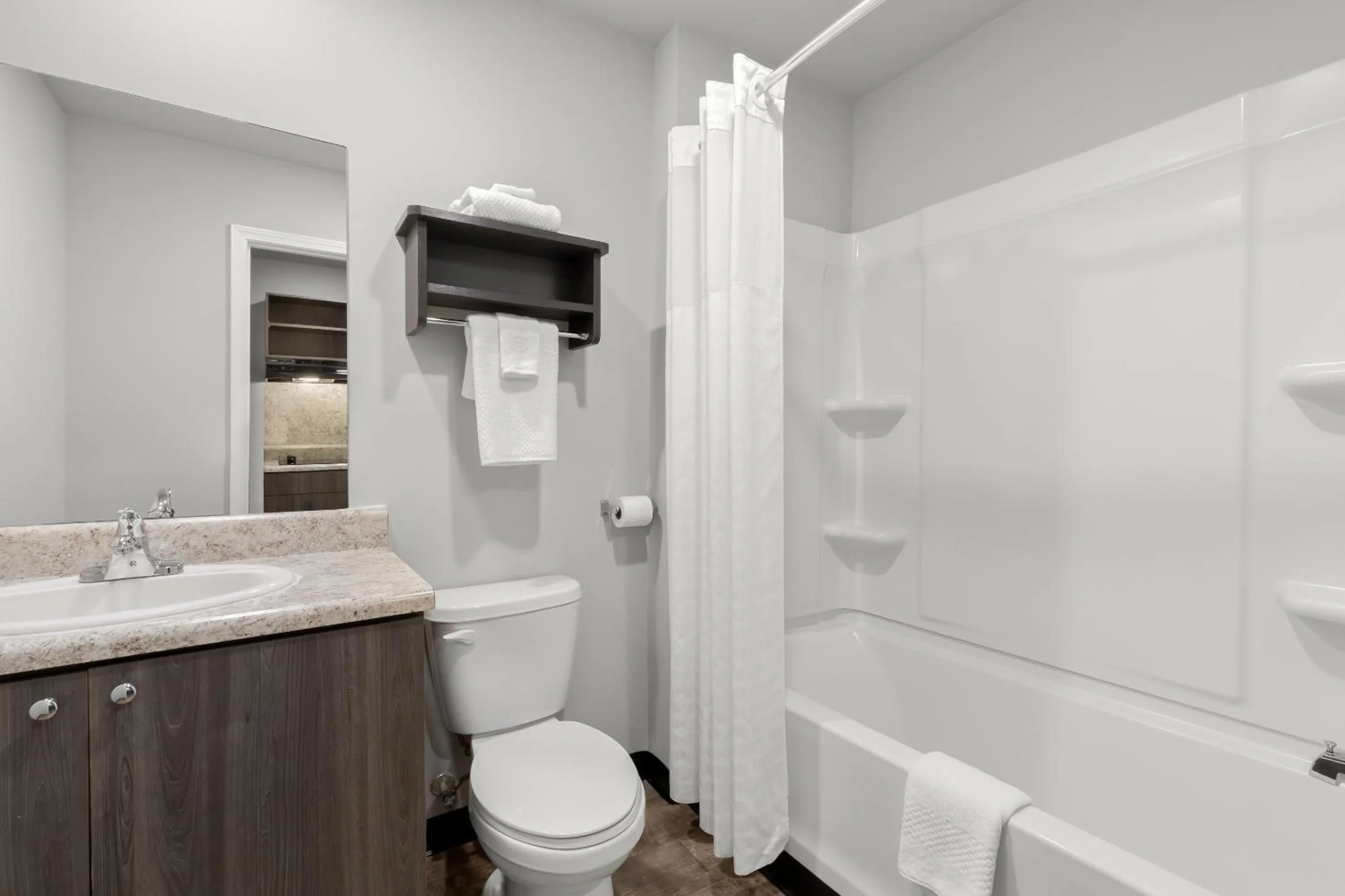 Bathroom in WoodSpring Suites Atlanta Airport