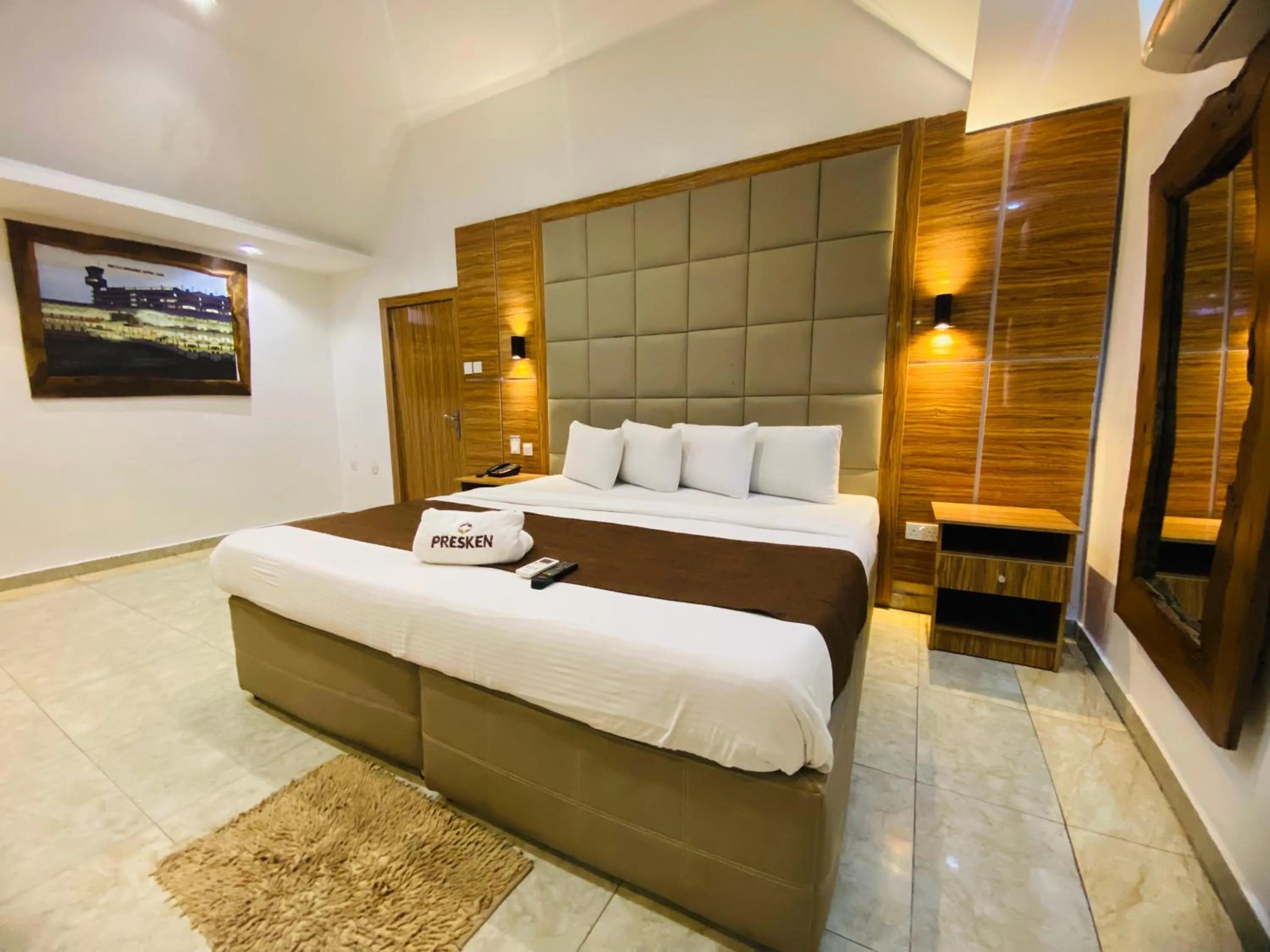 Bed in Presken Hotel Victoria Island, Bishop Oluwole
