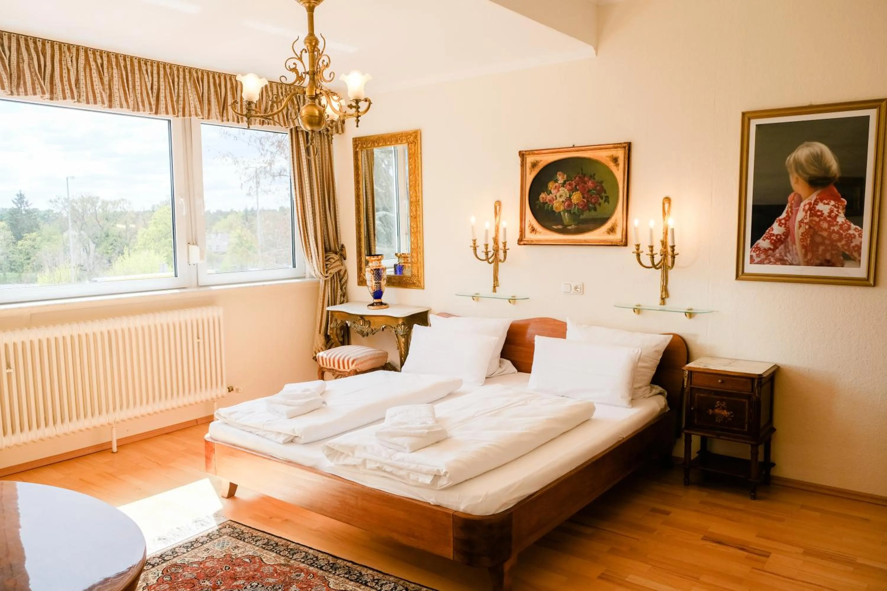 Bed in Hotel Rotdorn