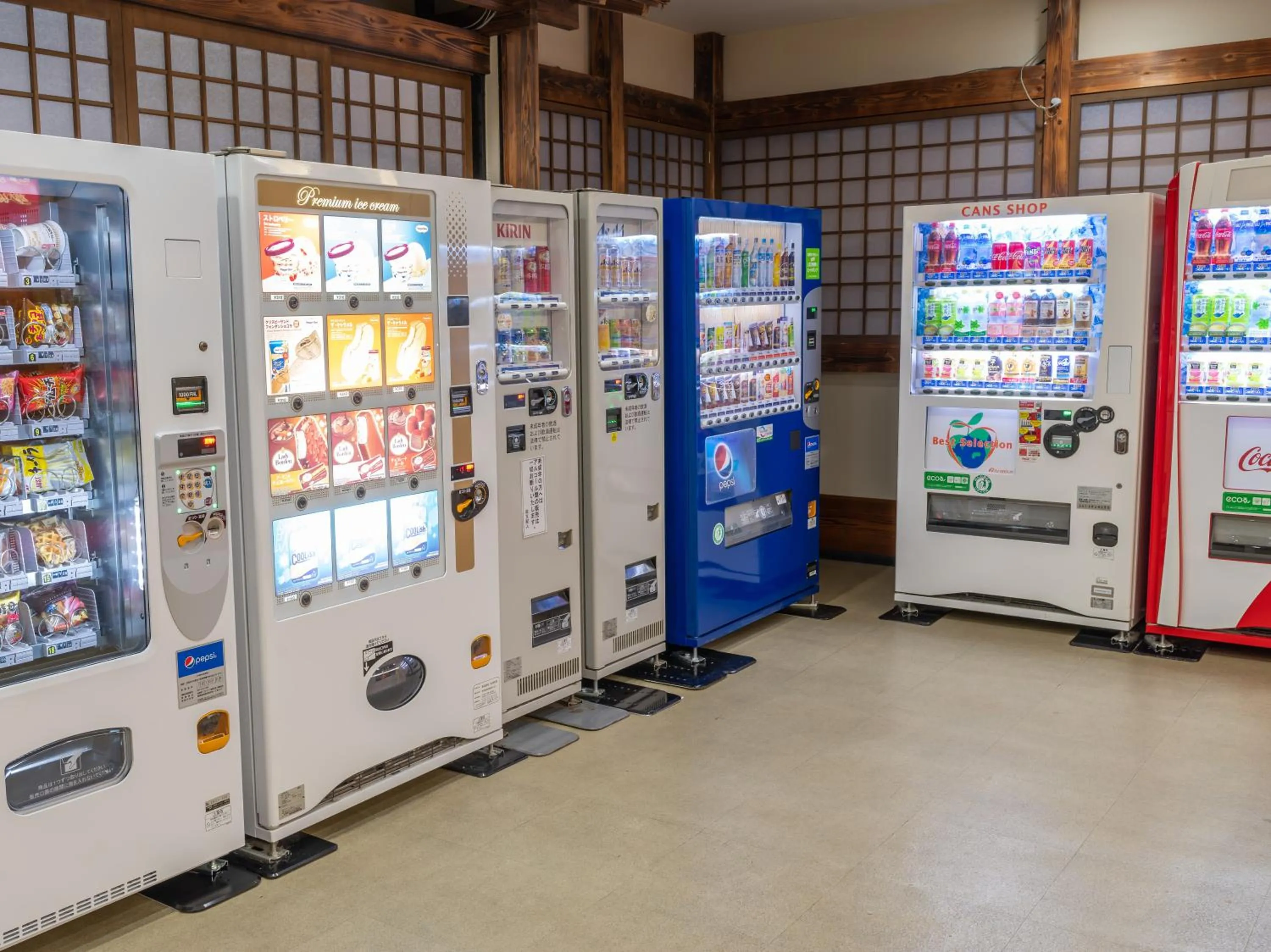 vending machine in KAMENOI HOTEL Kusatsu Resort