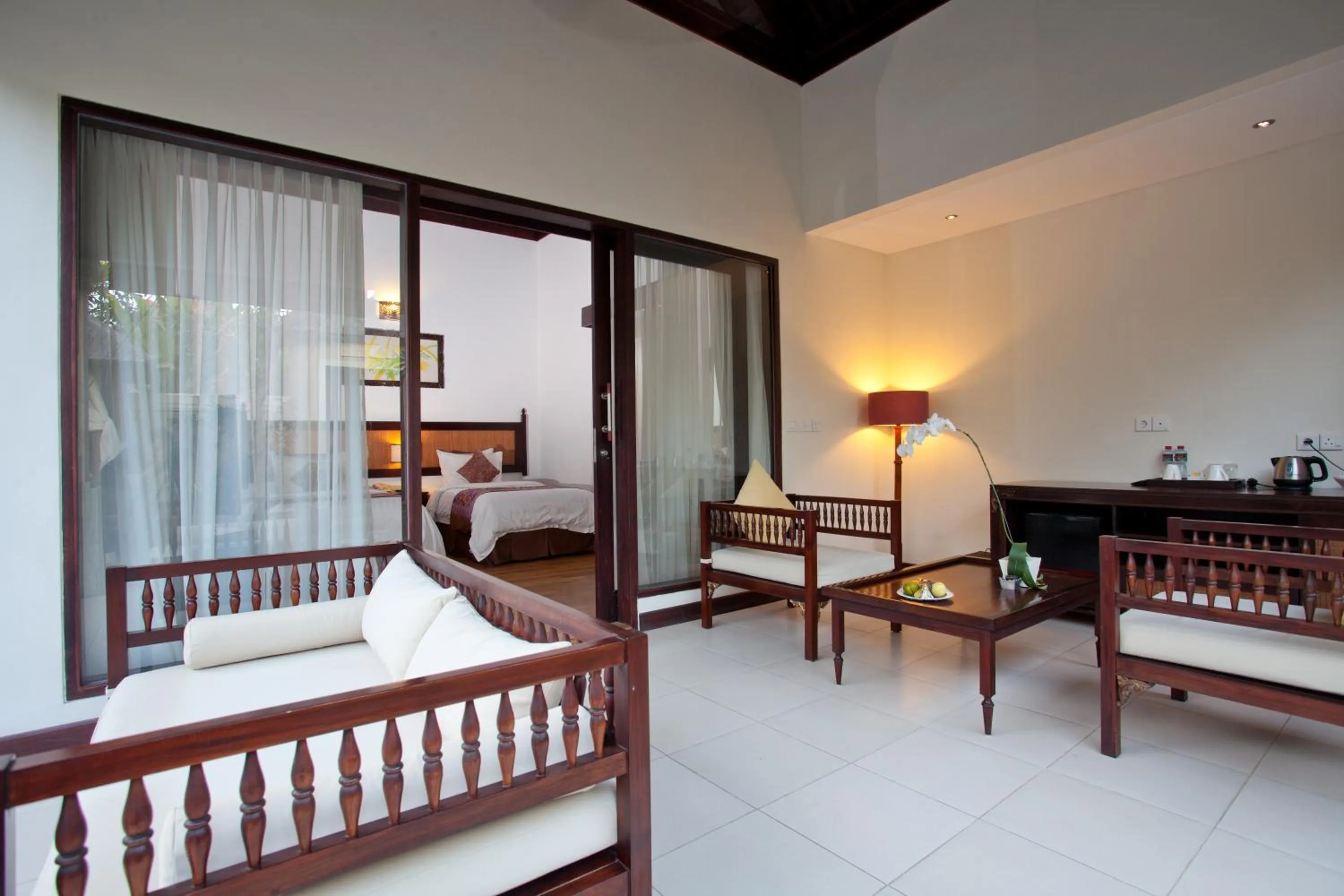 Balcony/Terrace, Bed in Aldeoz Grand Kancana Villas Resort Bali
