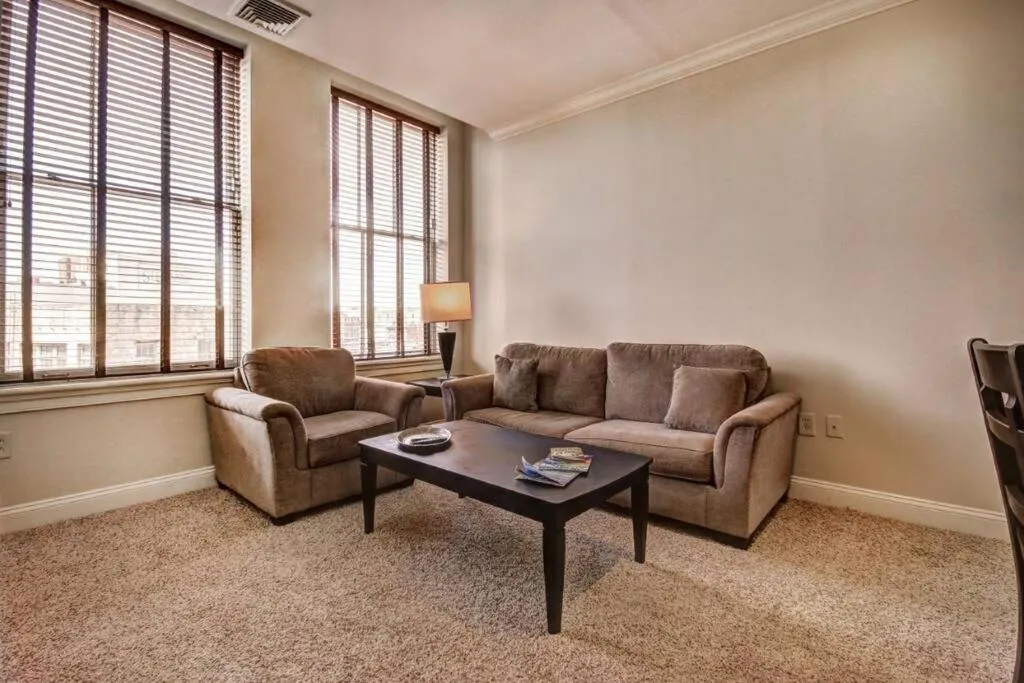 Living room in Harbor apartments Free indoor Parking