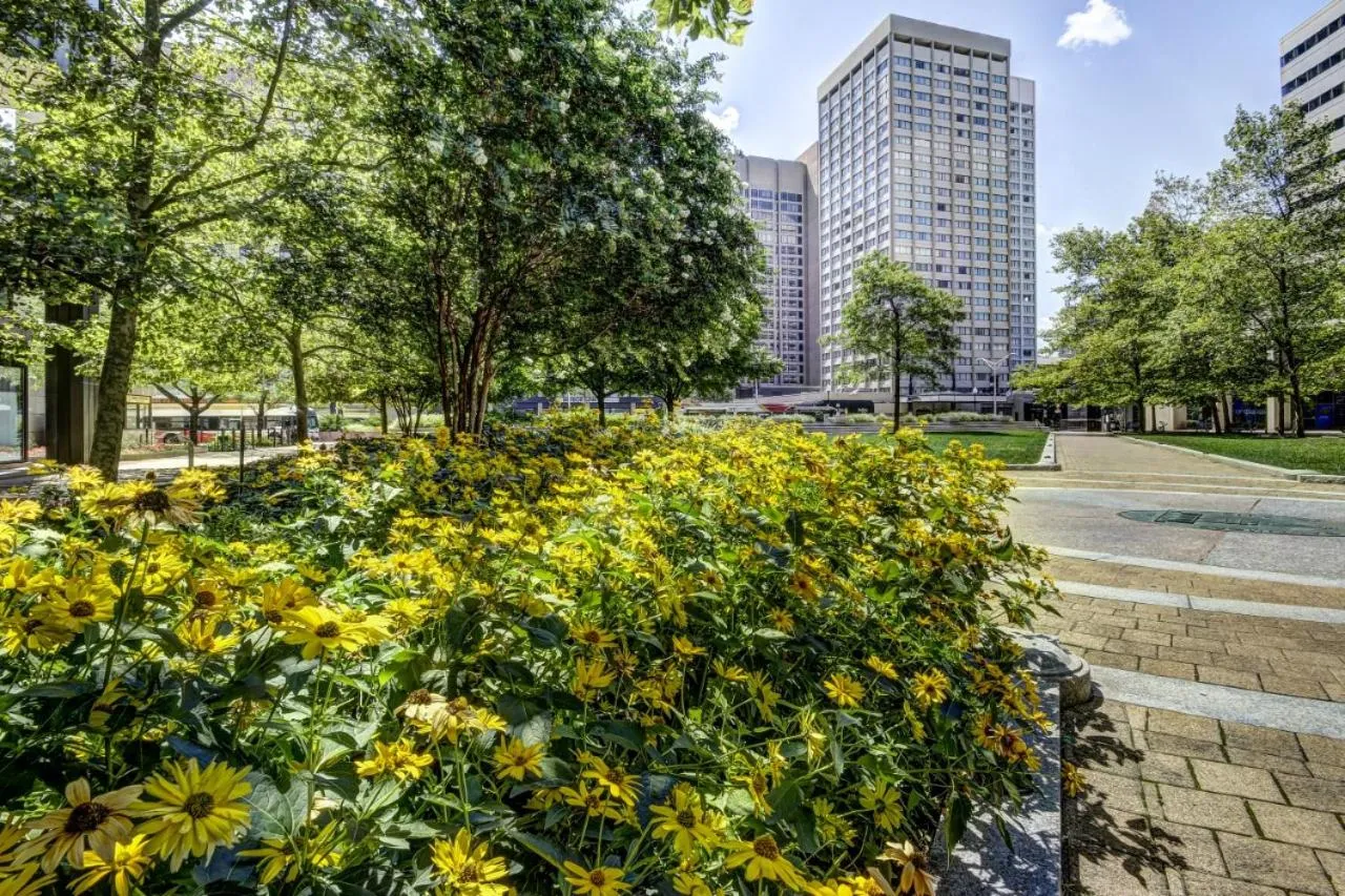 Patio in Harbor apartments Free indoor Parking