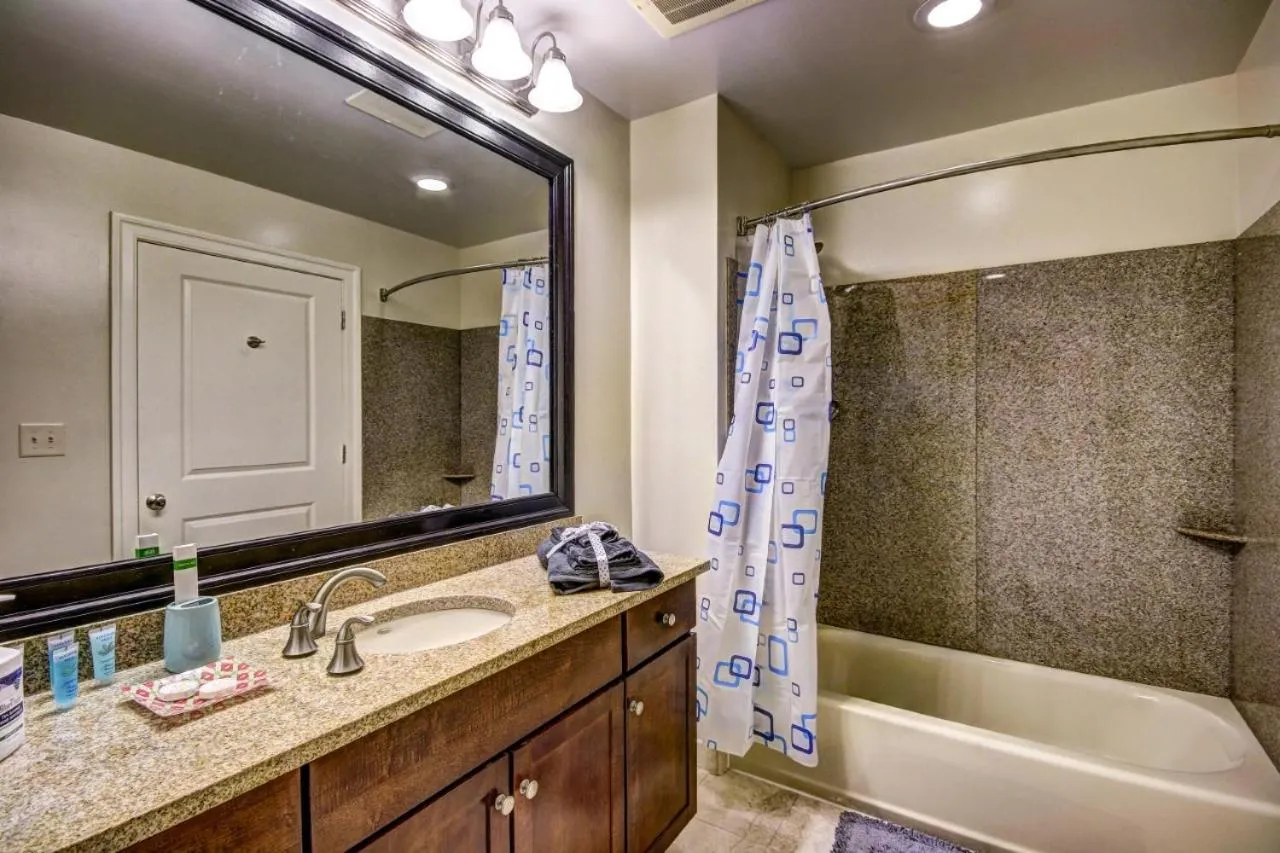 Shower in Harbor apartments Free indoor Parking