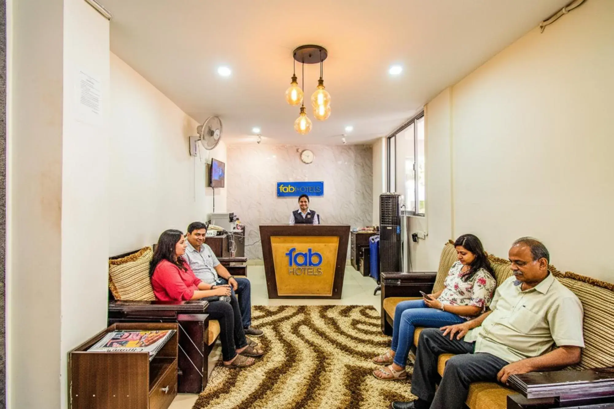 Lobby or reception in FabHotel Pride Inn - Nr TCS Deccan Park, Hitech City Lobby or reception in FabHotel Pride Inn - Nr TCS Deccan Park, Hitech City