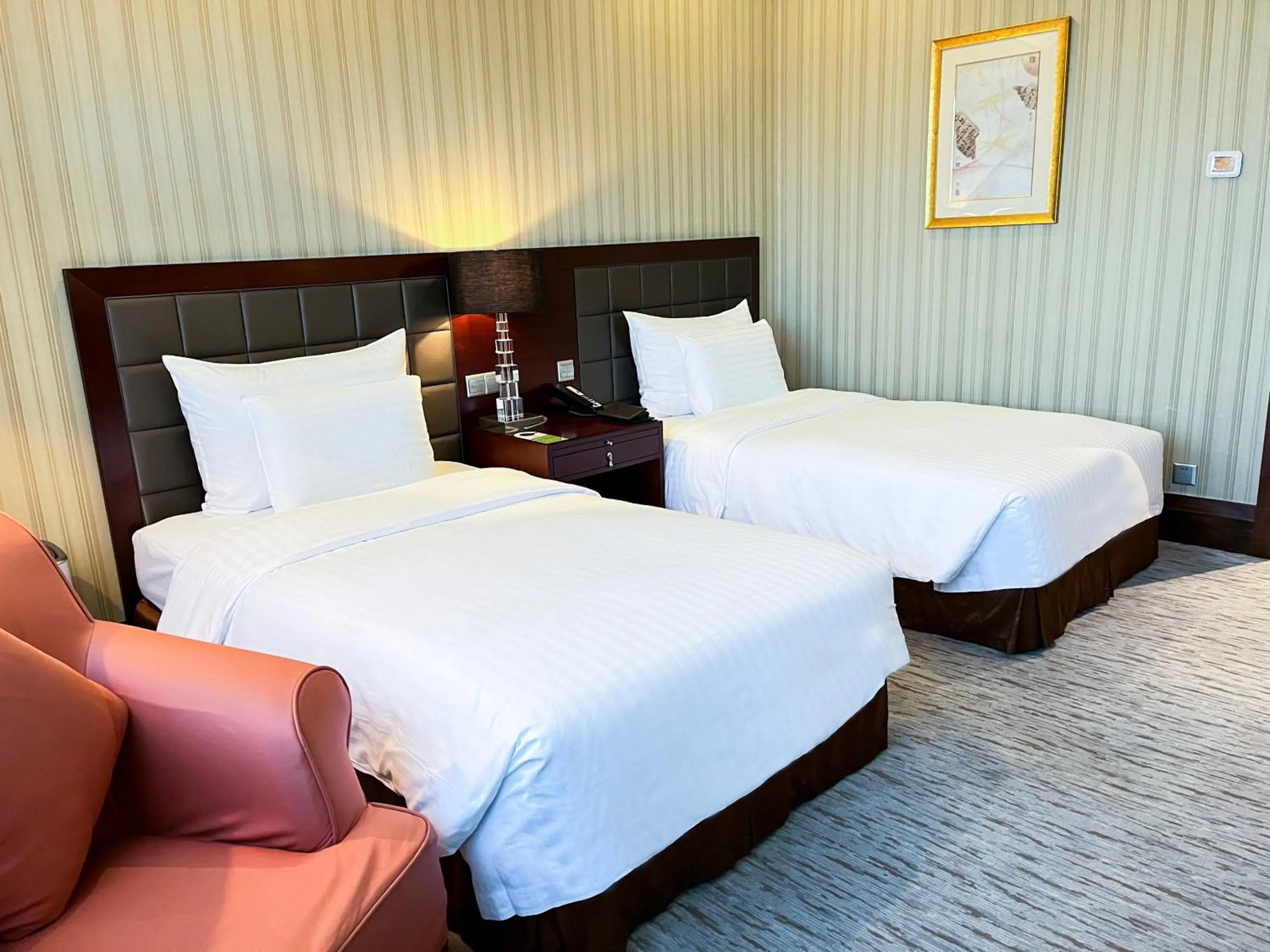 Bed in Wuhan Jin Jiang International Hotel