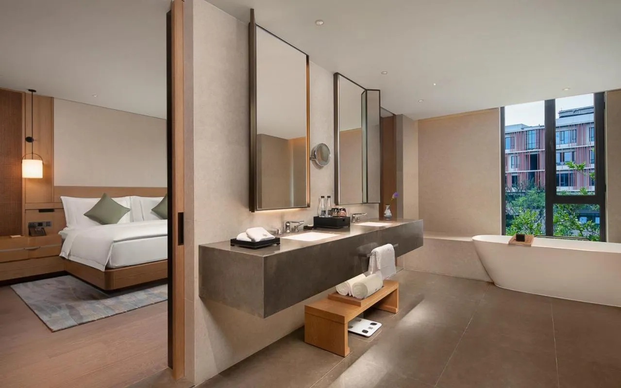 Bed in Grand WUJI Hotel, in The Unbound Collection by Hyatt