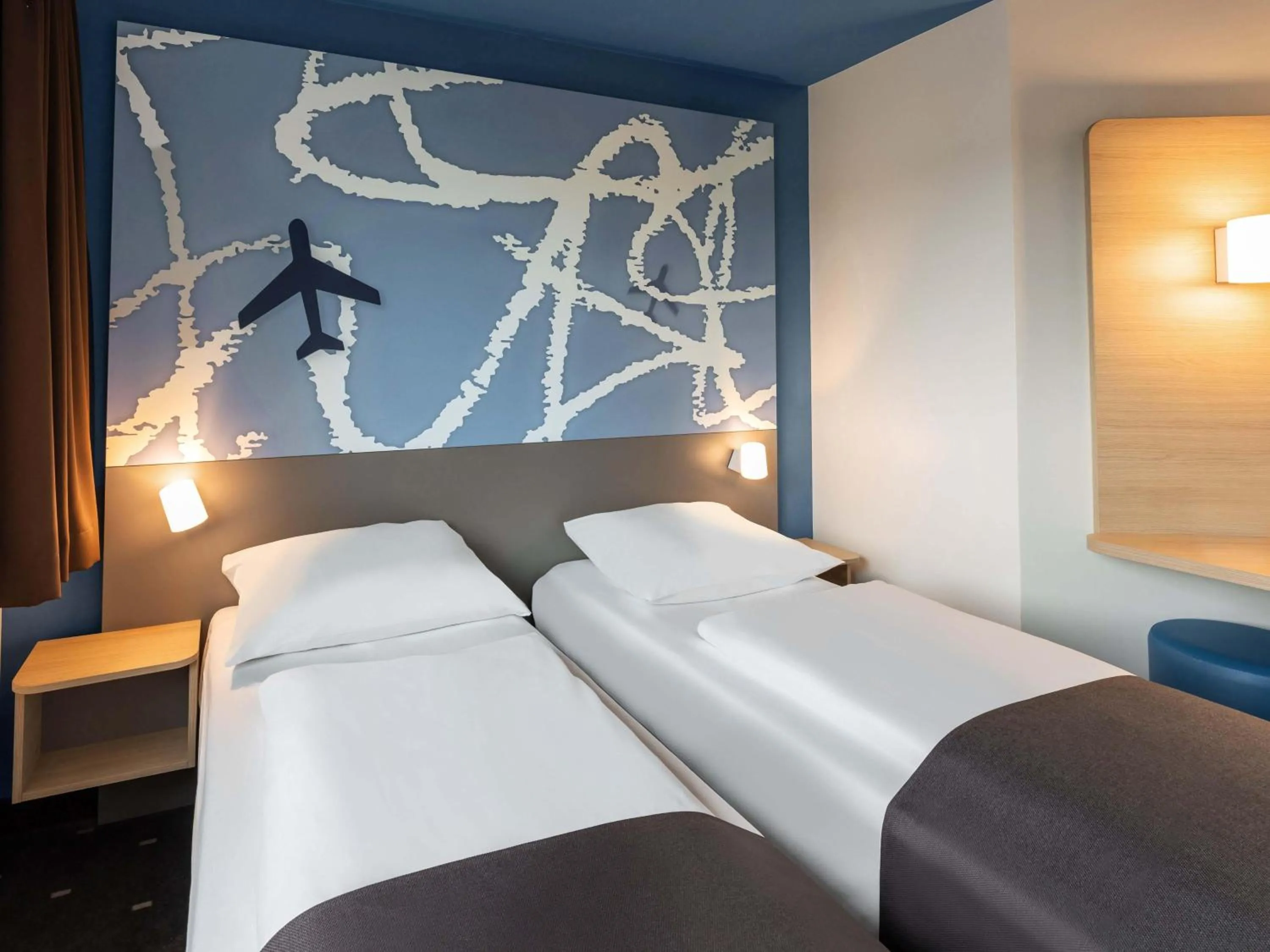 Photo of the whole room, Bed in B&B HOTEL Frankfurt-Hahn Airport