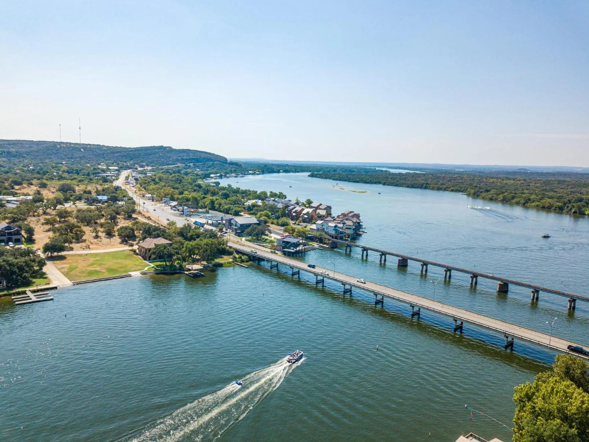 Luxury Lake LBJ House with Heated Swimming Pool and Spill Over Hot Tub and 2 Boat Slips
