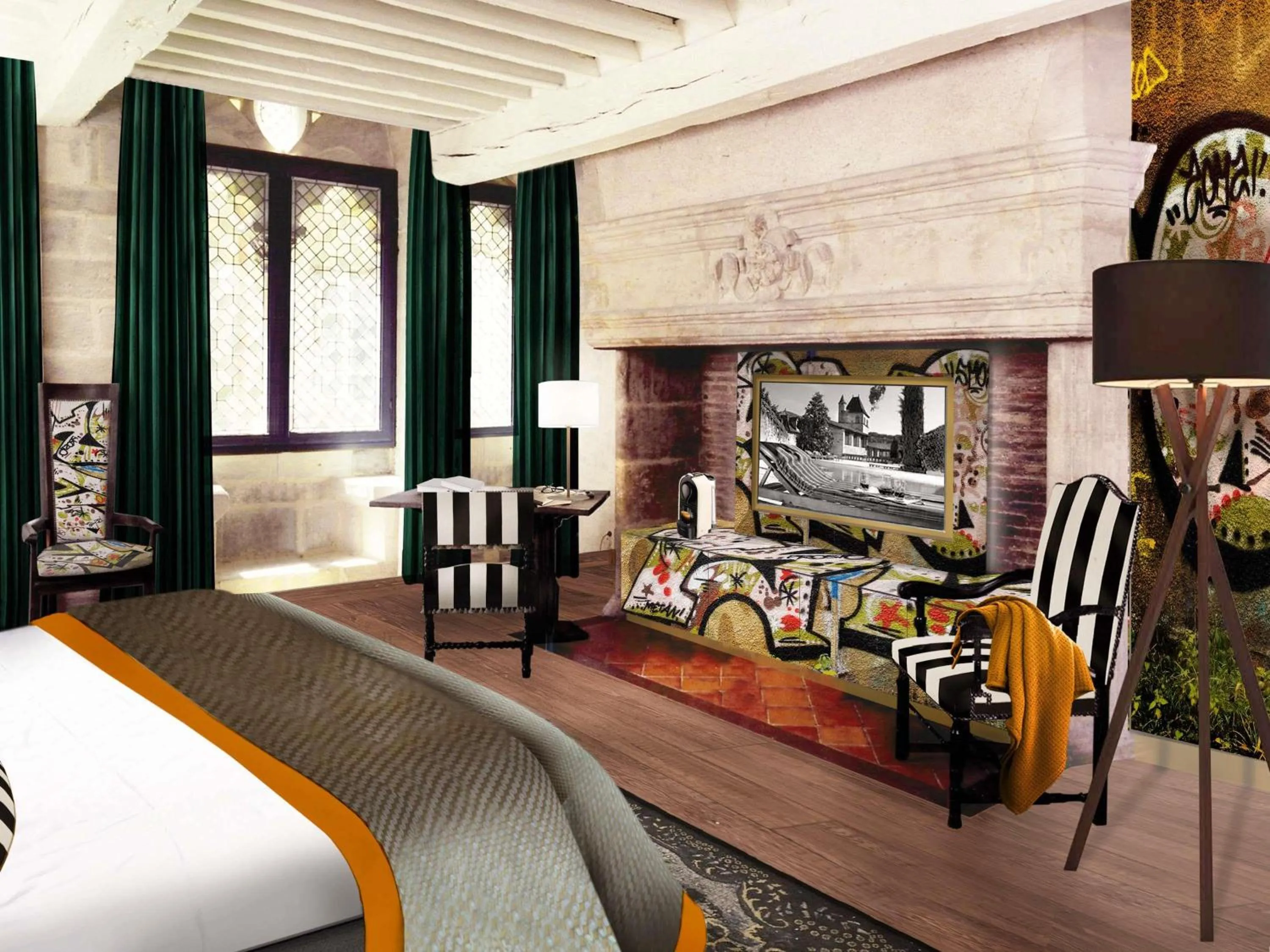 Bedroom, Bed in Mercure Figeac Viguier du Roy