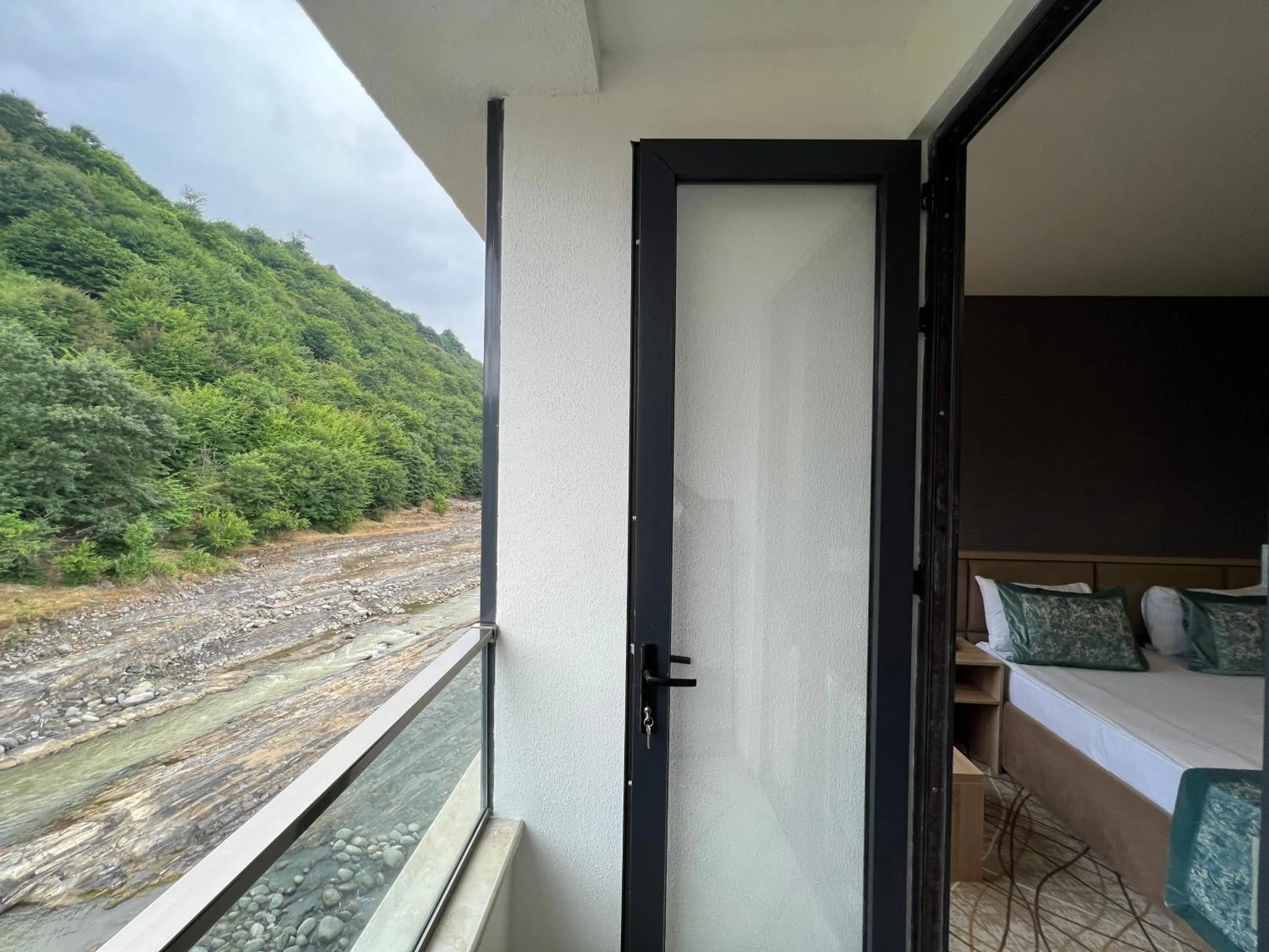 Balcony/Terrace, Bed in Riva Hill Resort Lankaran