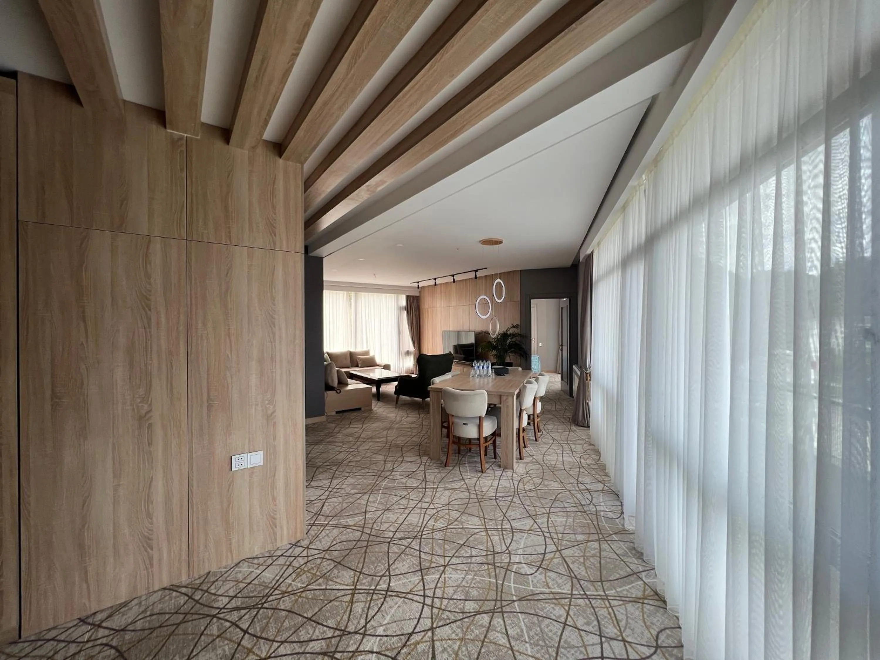 Seating area in Riva Hill Resort Lankaran