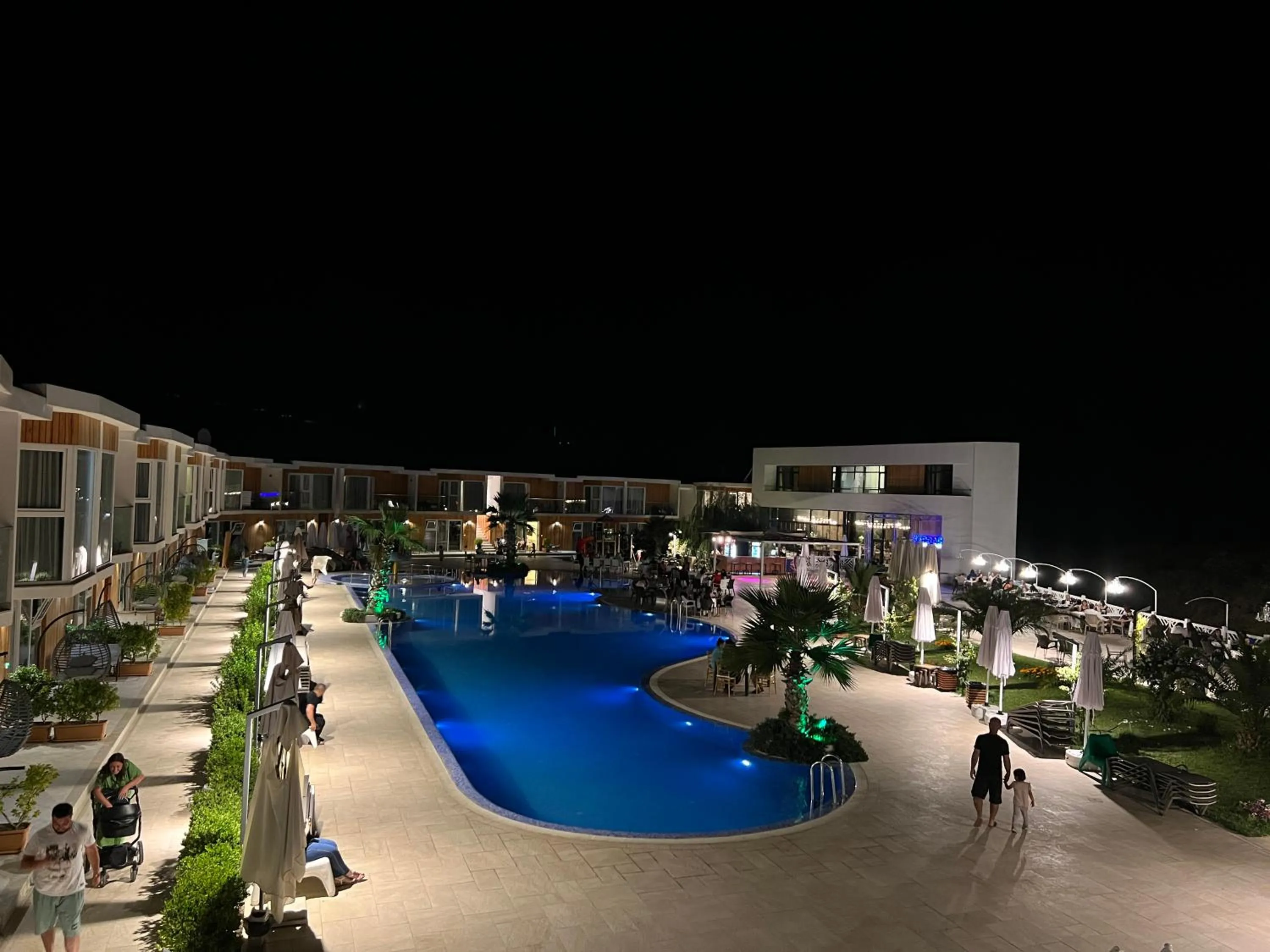 Pool view in Riva Hill Resort Lankaran