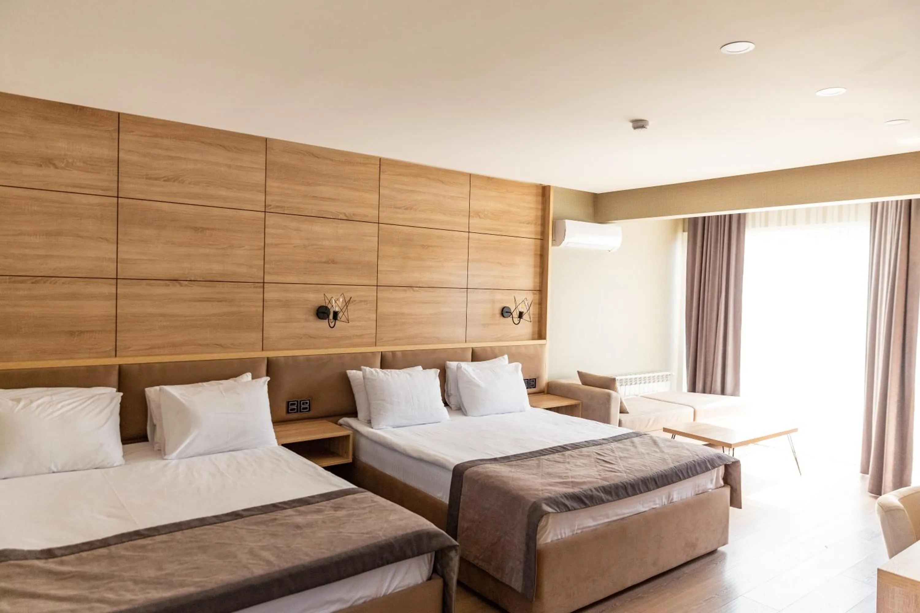 View (from property/room), Bed in Riva Hill Resort Lankaran