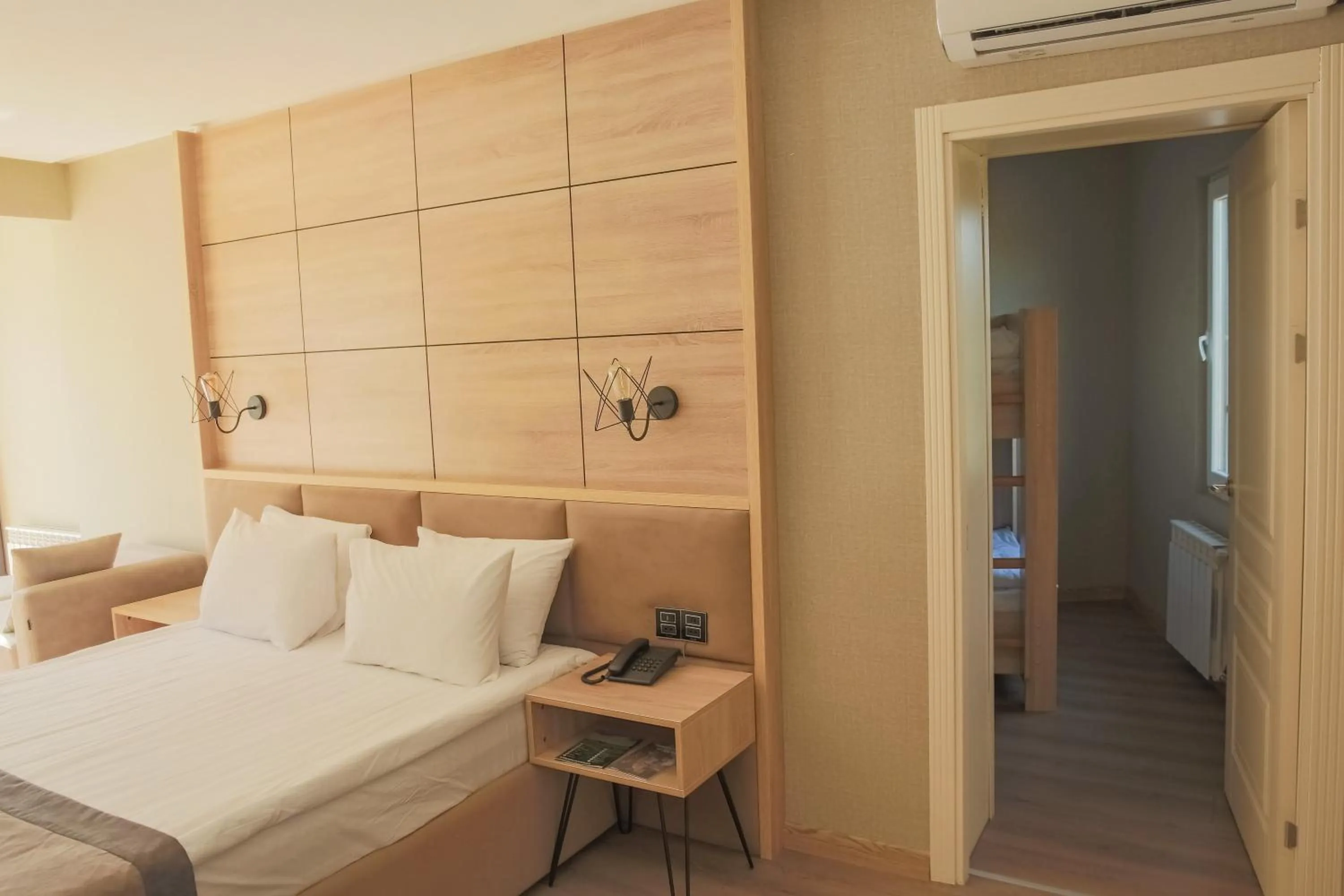 View (from property/room), Bed in Riva Hill Resort Lankaran