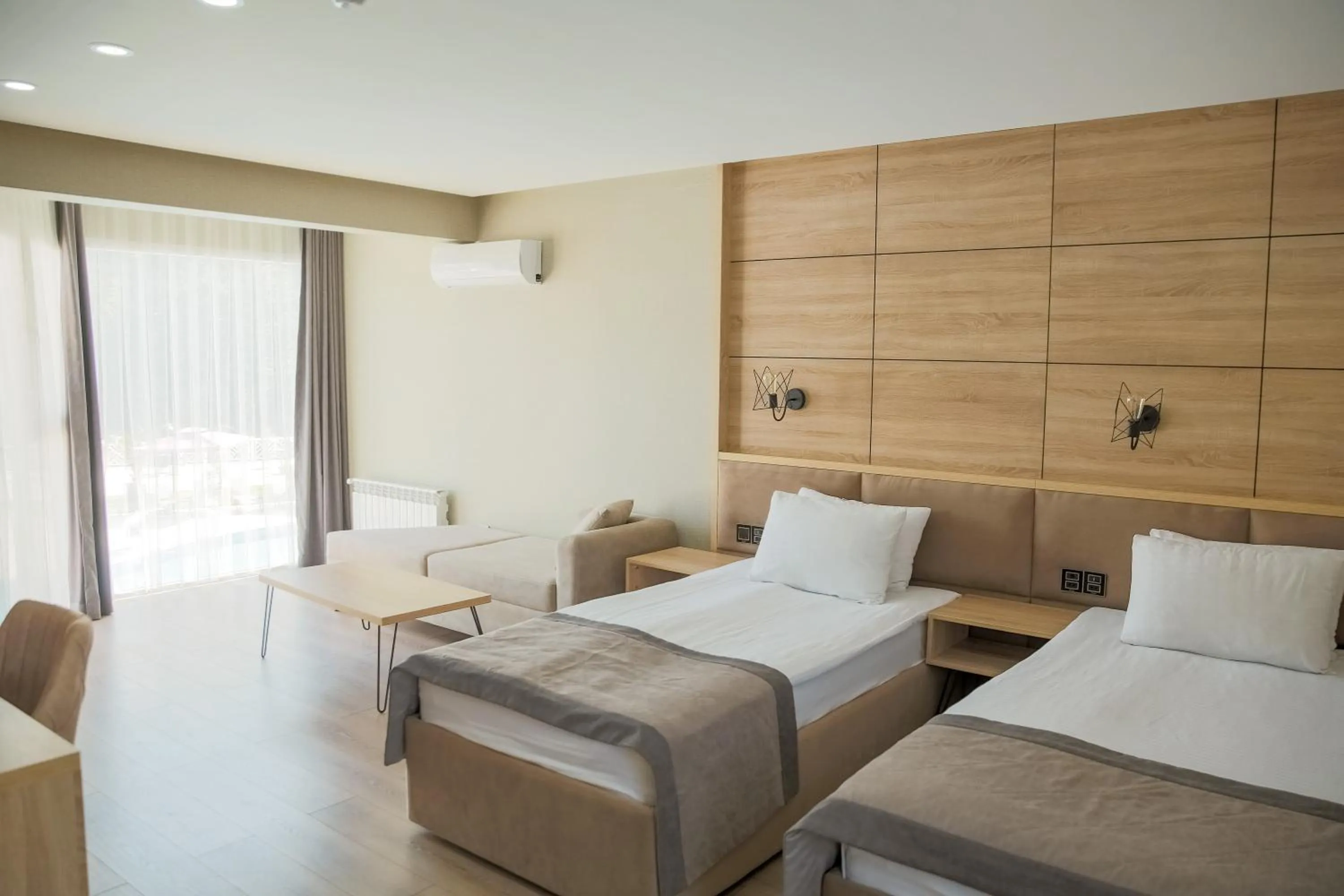 View (from property/room), Bed in Riva Hill Resort Lankaran