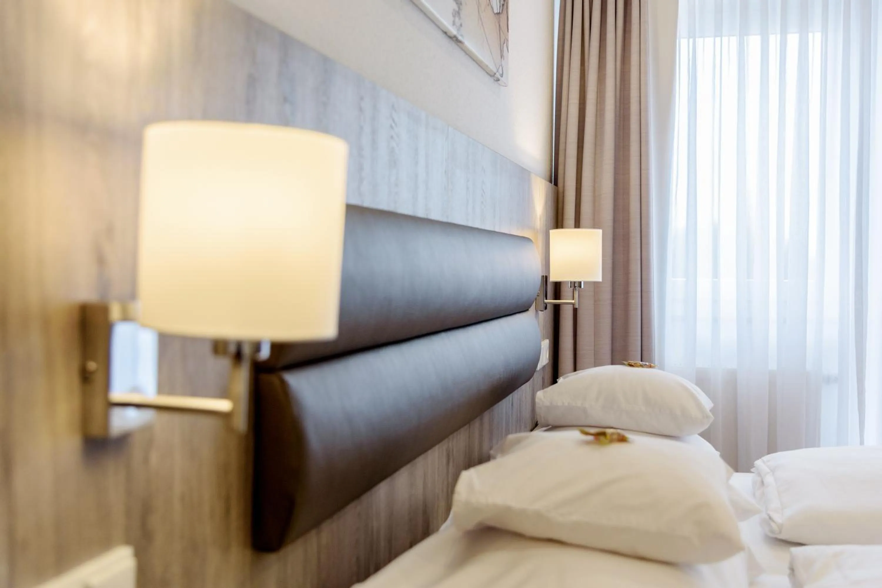 Decorative detail, Bed in Hotel Engelhorn