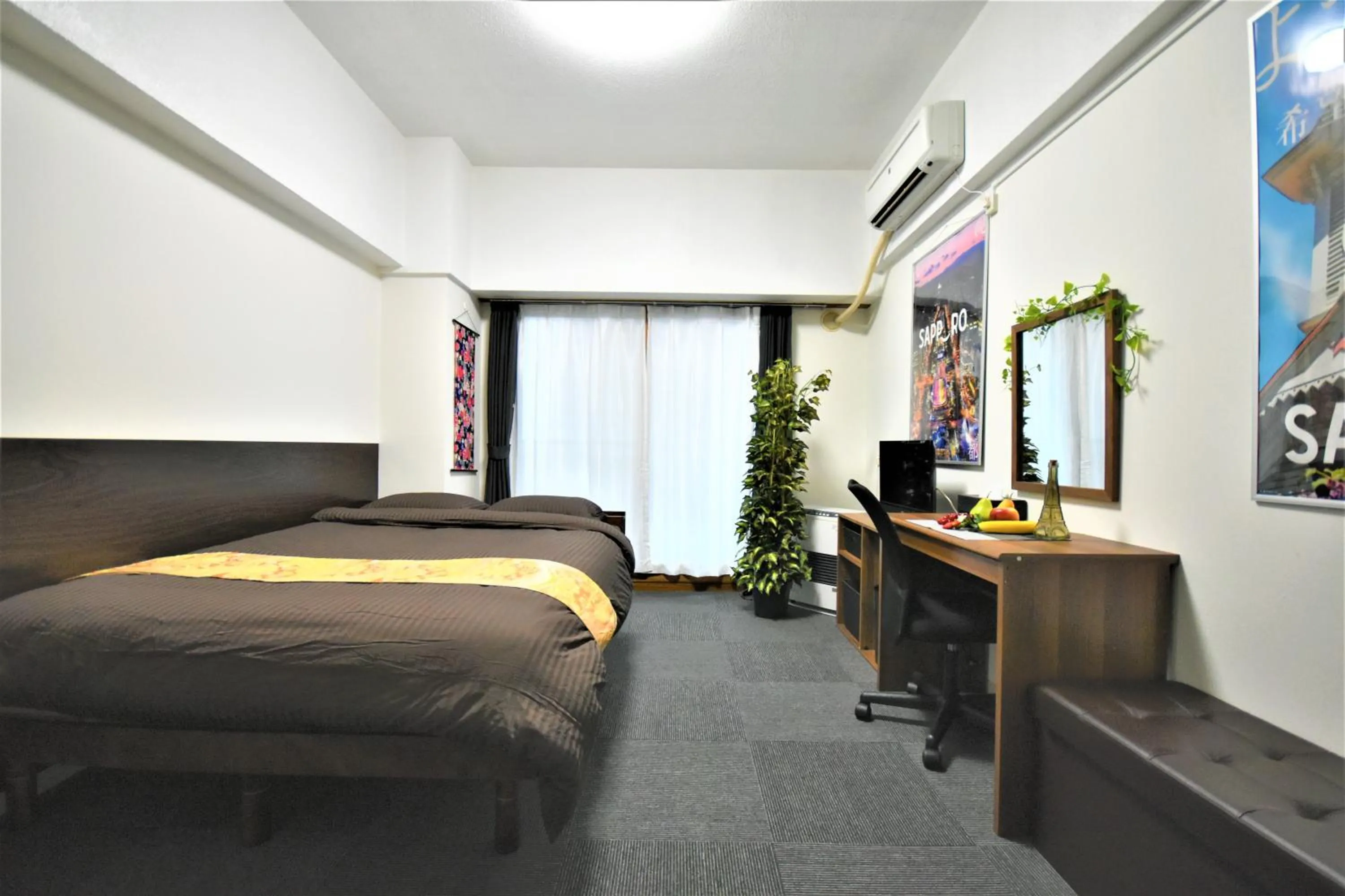 Photo of the whole room, Bed in KIYAZA Station Sapporo