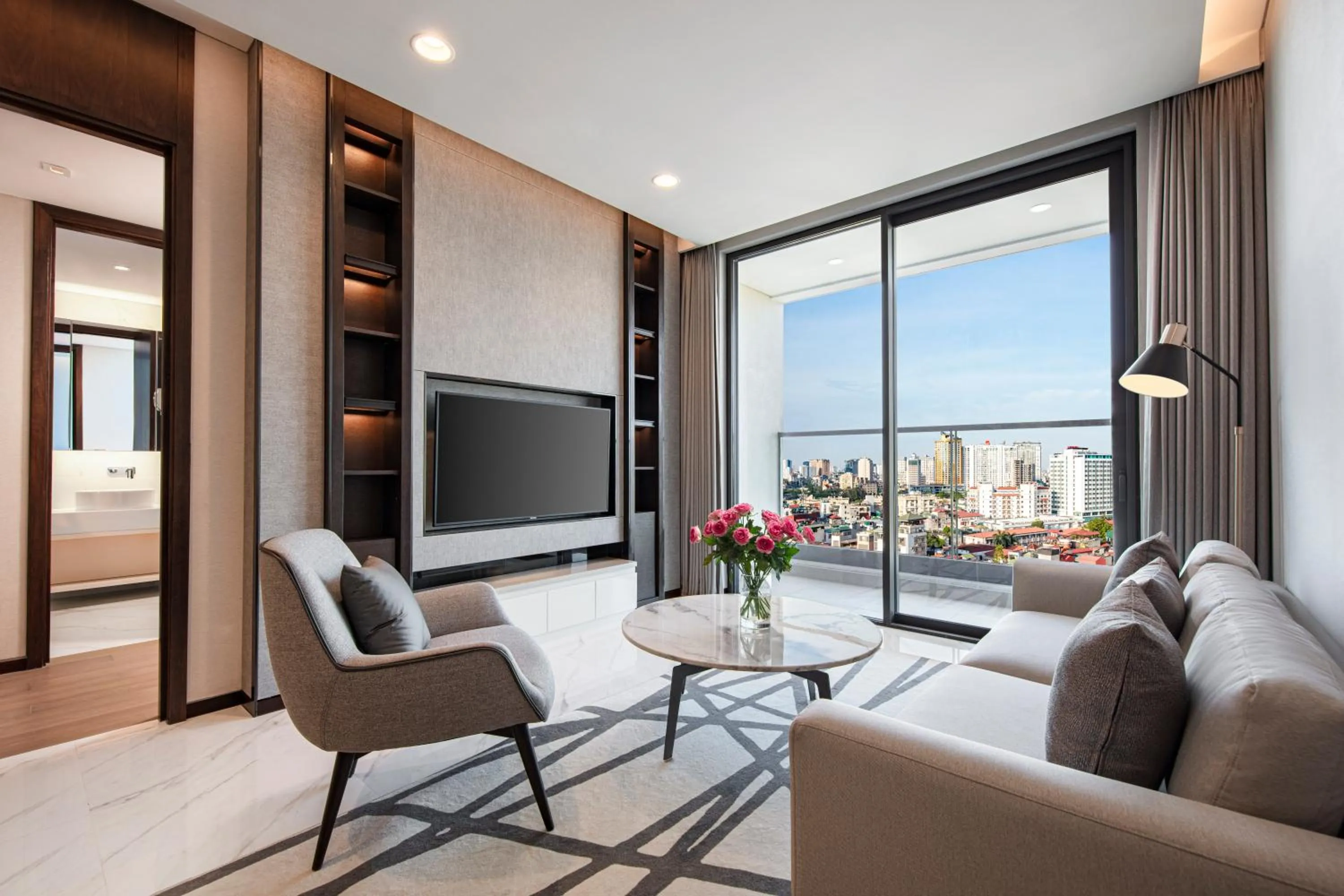 Communal lounge/ TV room in The Five Residences Hanoi