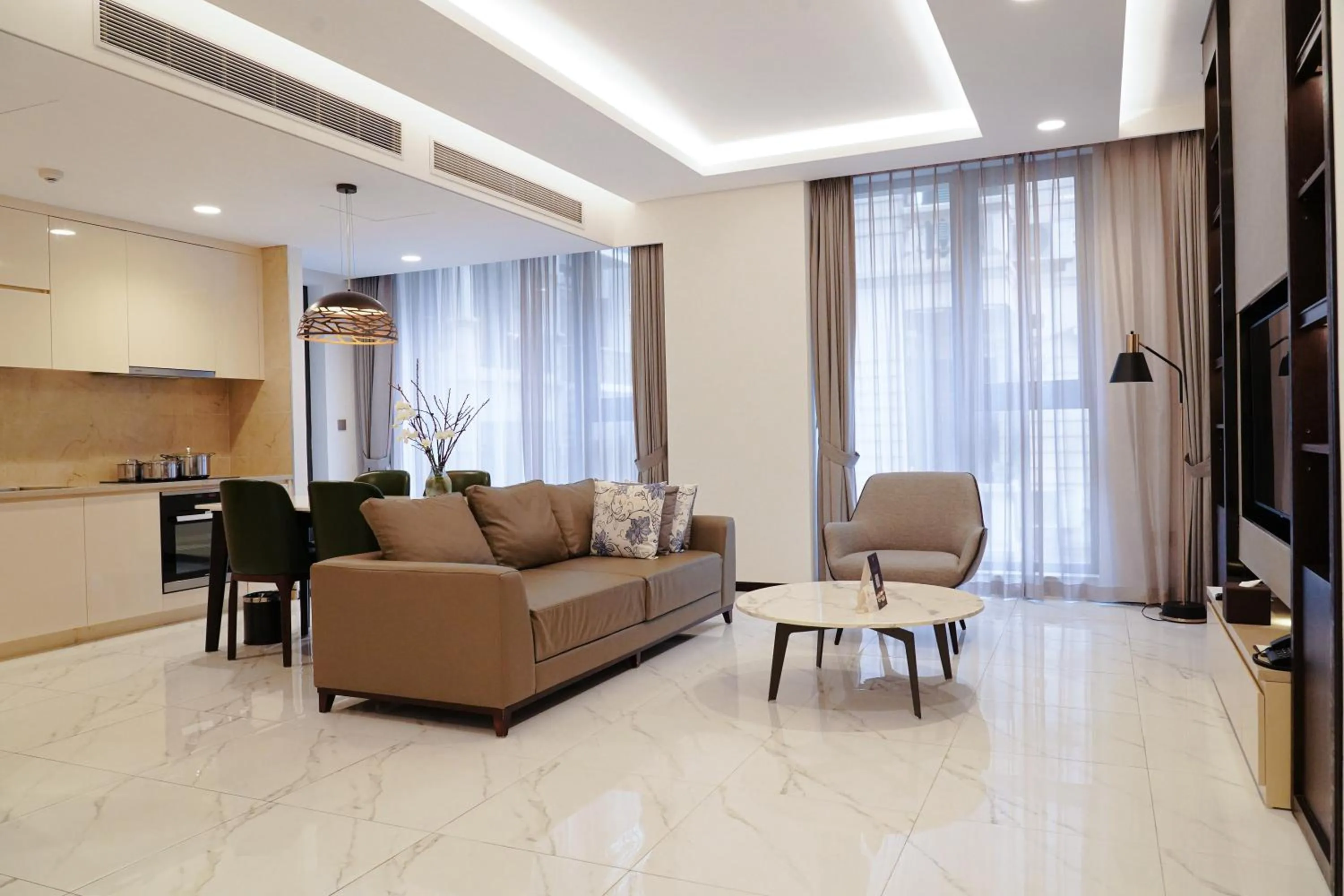 Living room in The Five Residences Hanoi