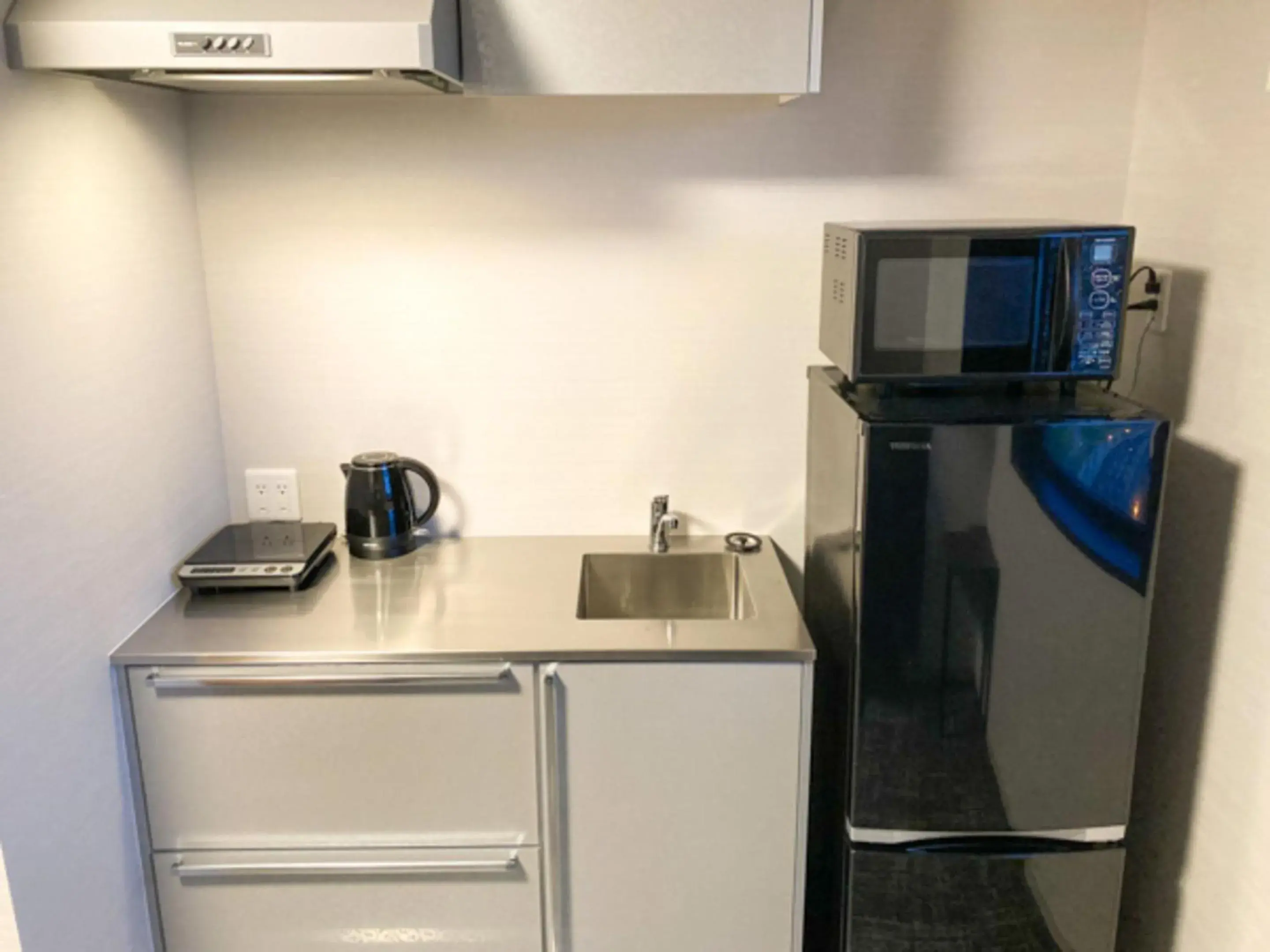 Kitchen or kitchenette in Hotel Livemax Premium Nagano Ekimae Kitchen or kitchenette in Hotel Livemax Premium Nagano Ekimae