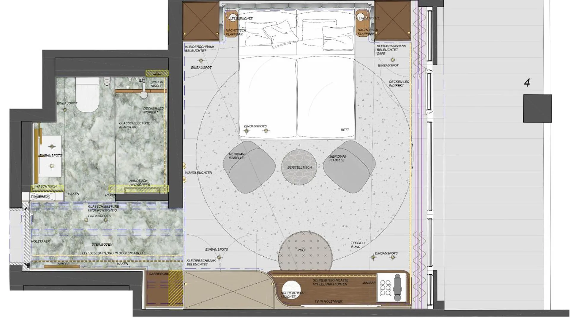 Floor plan in Relais & Châteaux Chasa Montana