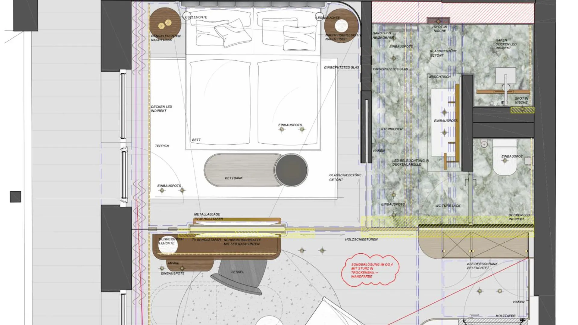 Floor plan in Relais & Châteaux Chasa Montana