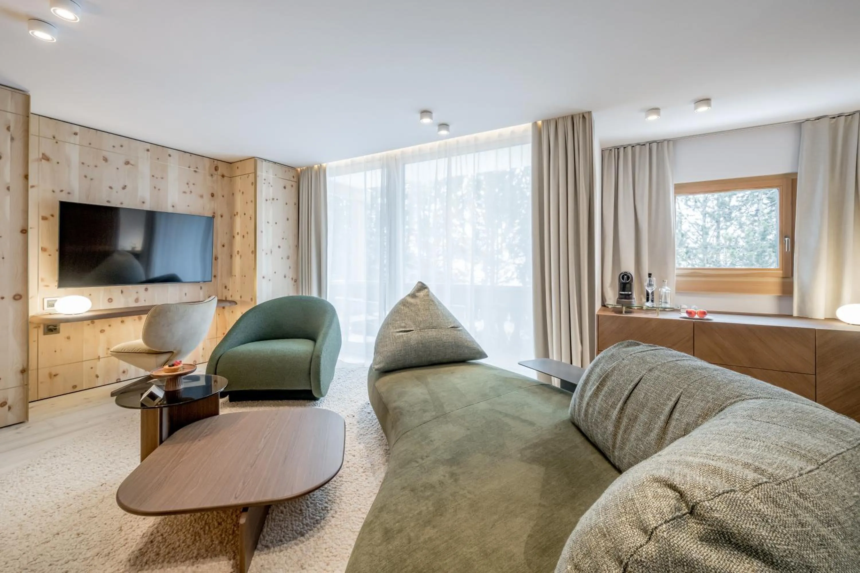 Living room in Relais & Châteaux Chasa Montana