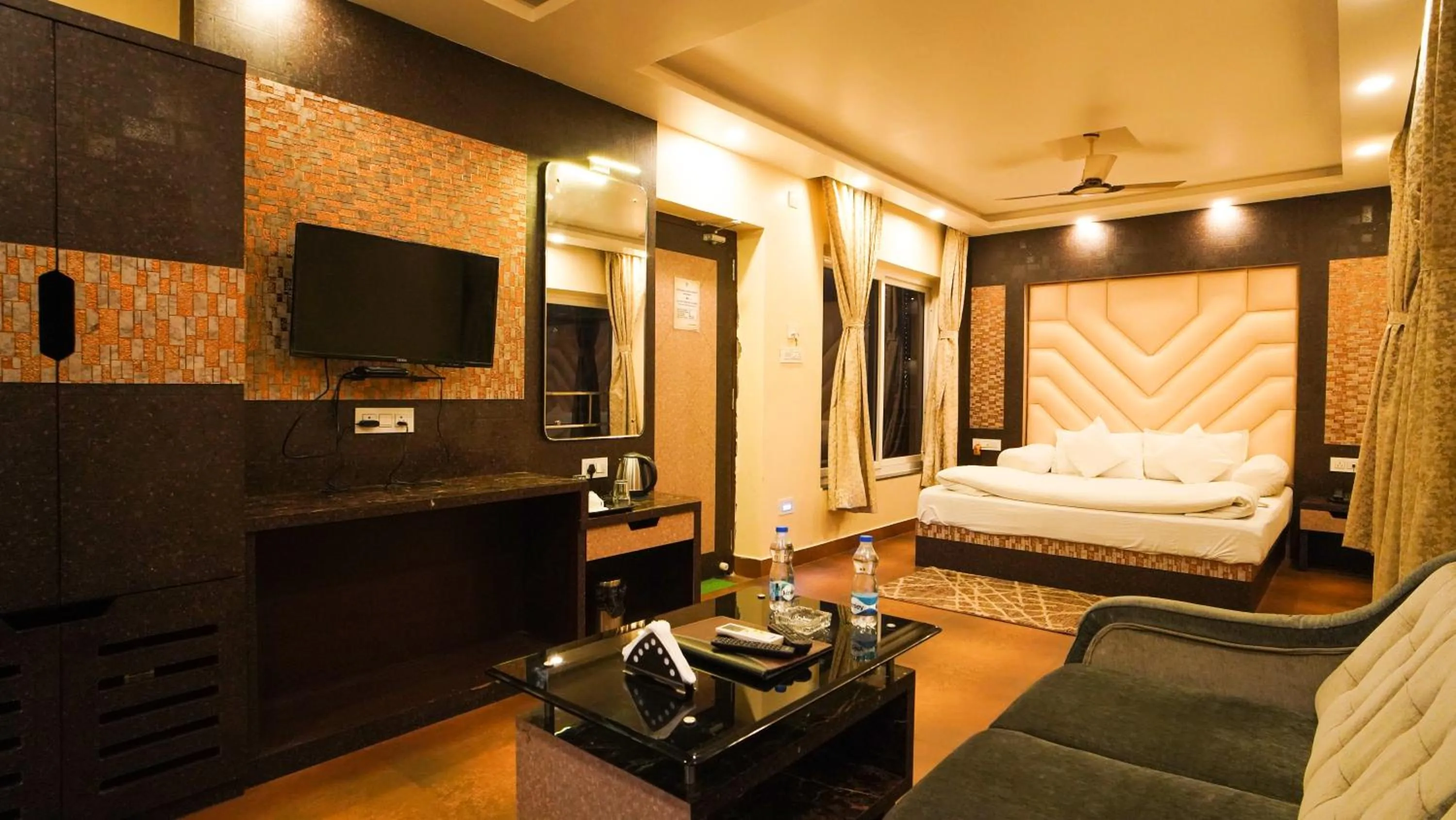 Communal lounge/ TV room, Bed in Sher Bengal Beach Resort