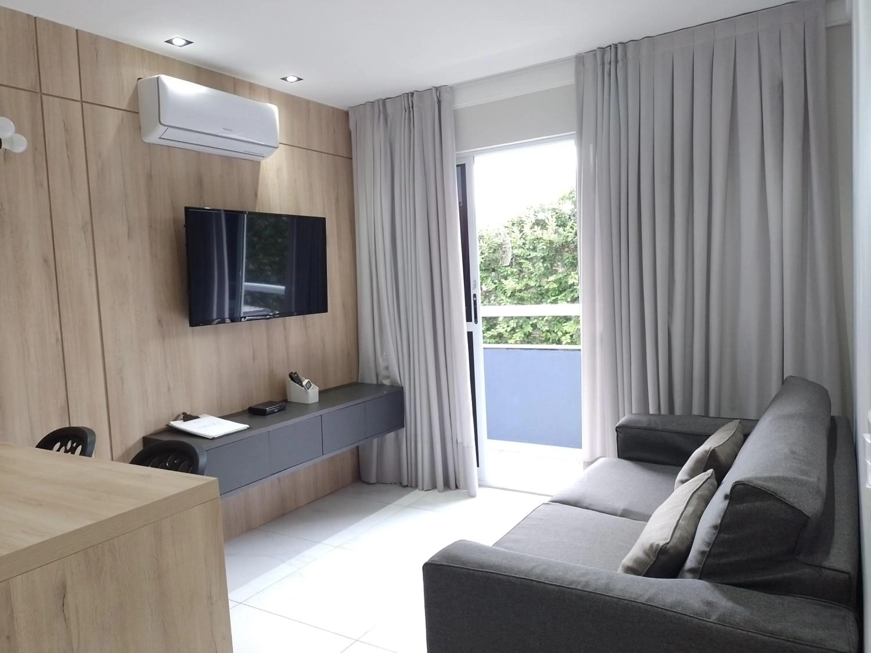 TV and multimedia in Ponta Negra Beach Flat Prime