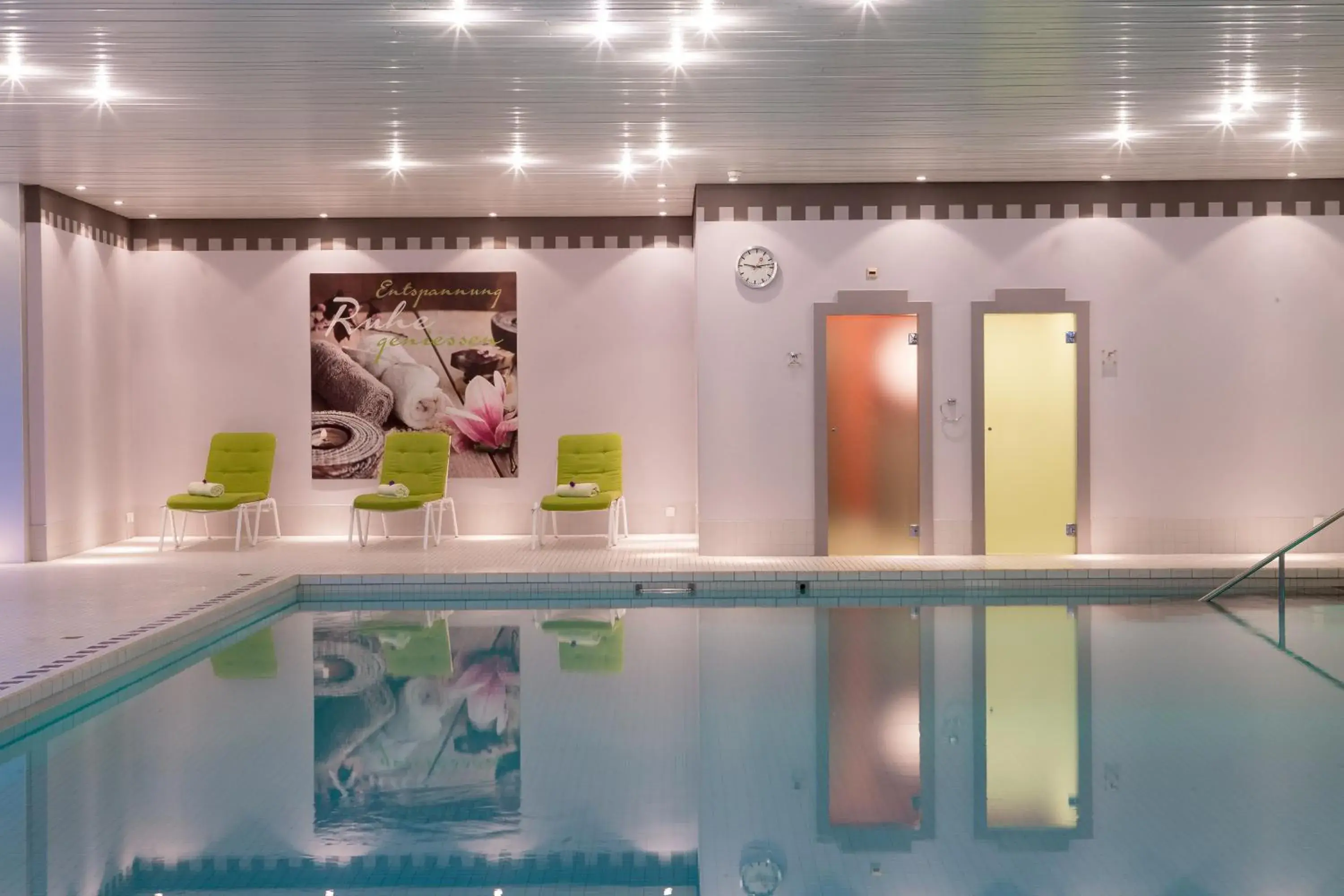 Sauna, Swimming Pool in Lindner Grand Hotel Beau Rivage