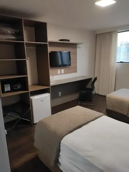 Bedroom, Bed in Hotel 7 Itajaí by RB Hotelaria Bedroom, Bed in Hotel 7 Itajaí by RB Hotelaria