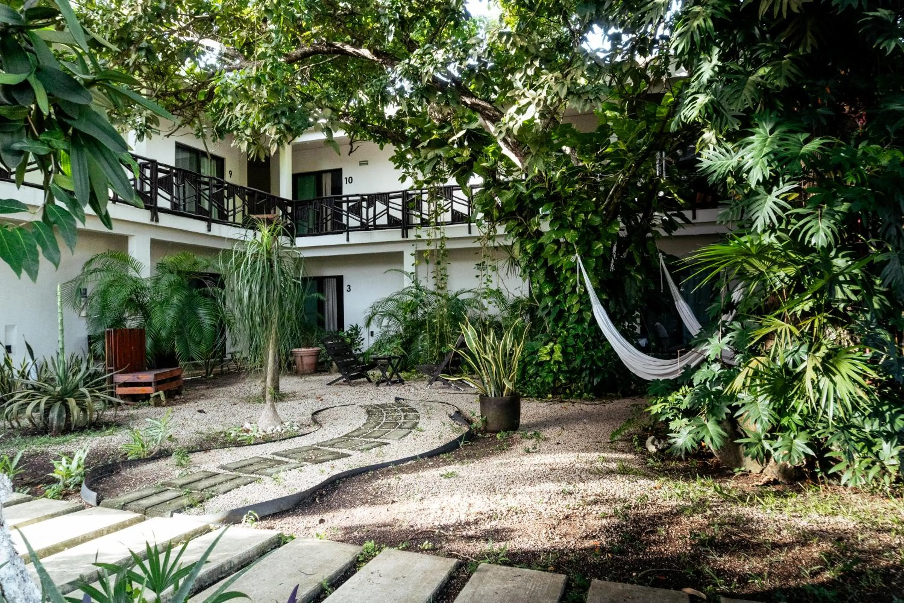 Garden in Hotel Brisas Bacalar