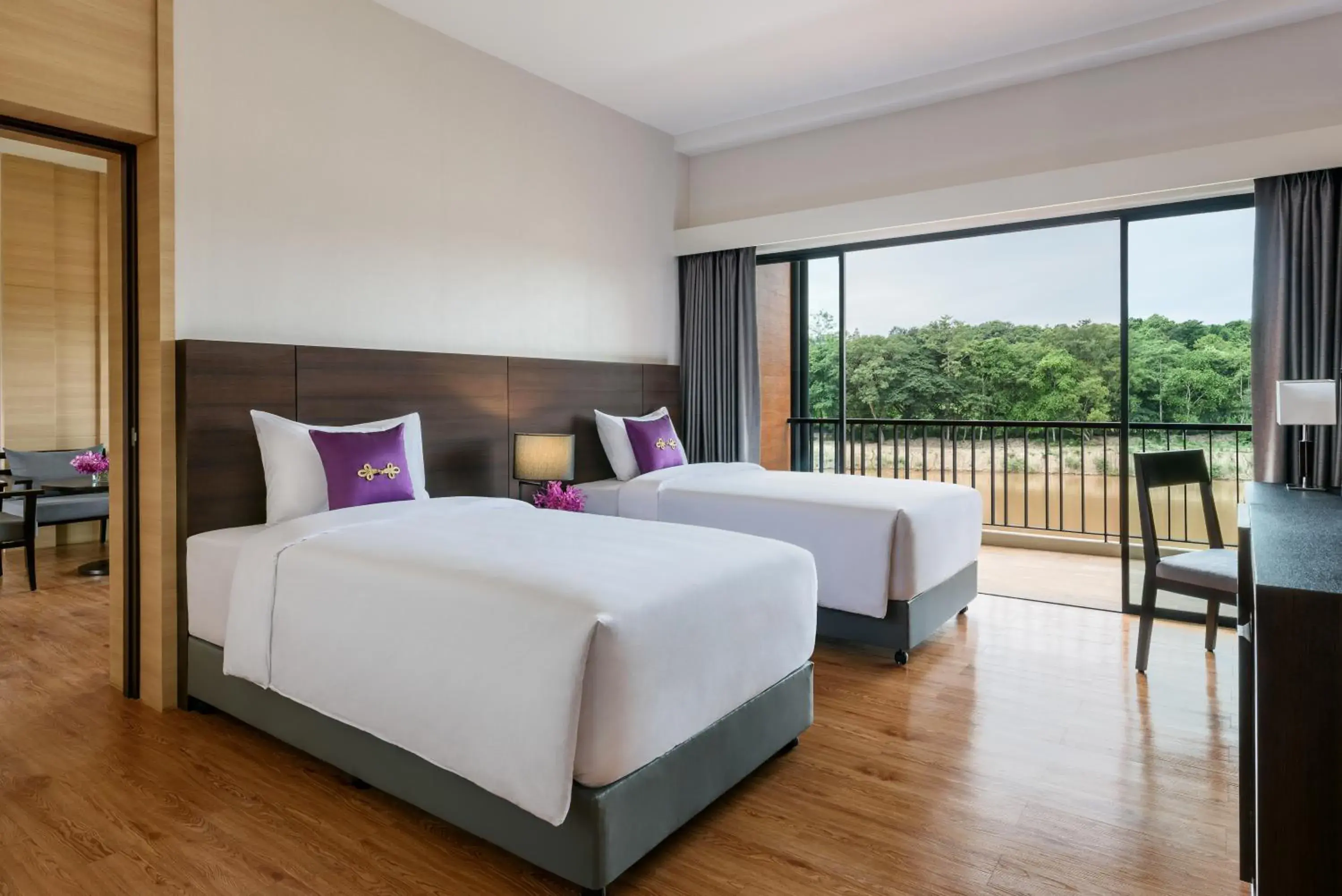 View (from property/room), Bed in Chainarai Riverside - SHA Plus Certified View (from property/room), Bed in Chainarai Riverside - SHA Plus Certified
