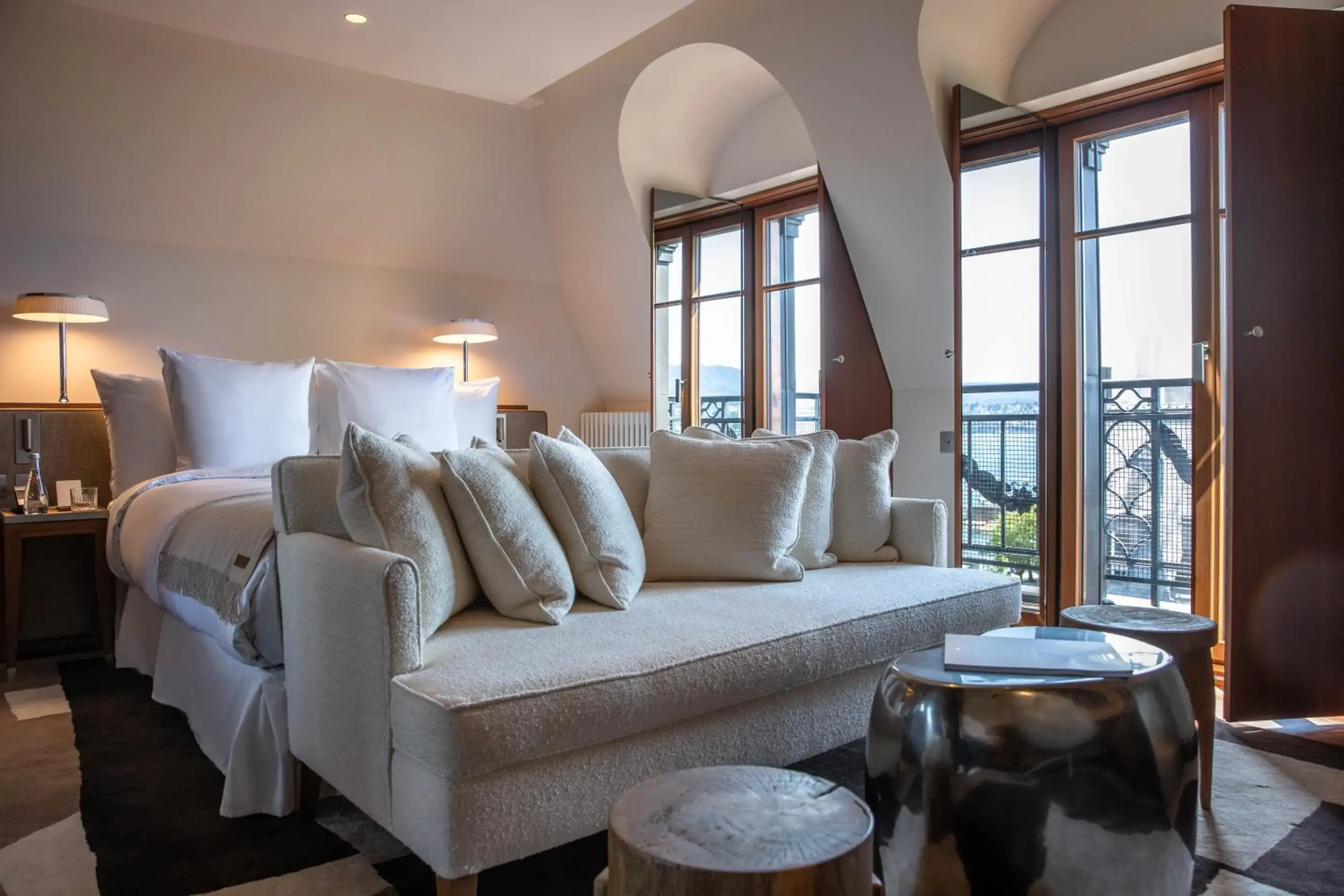 Bedroom, Bed in La Réserve Eden au Lac Zurich Bedroom, Bed in La Réserve Eden au Lac Zurich