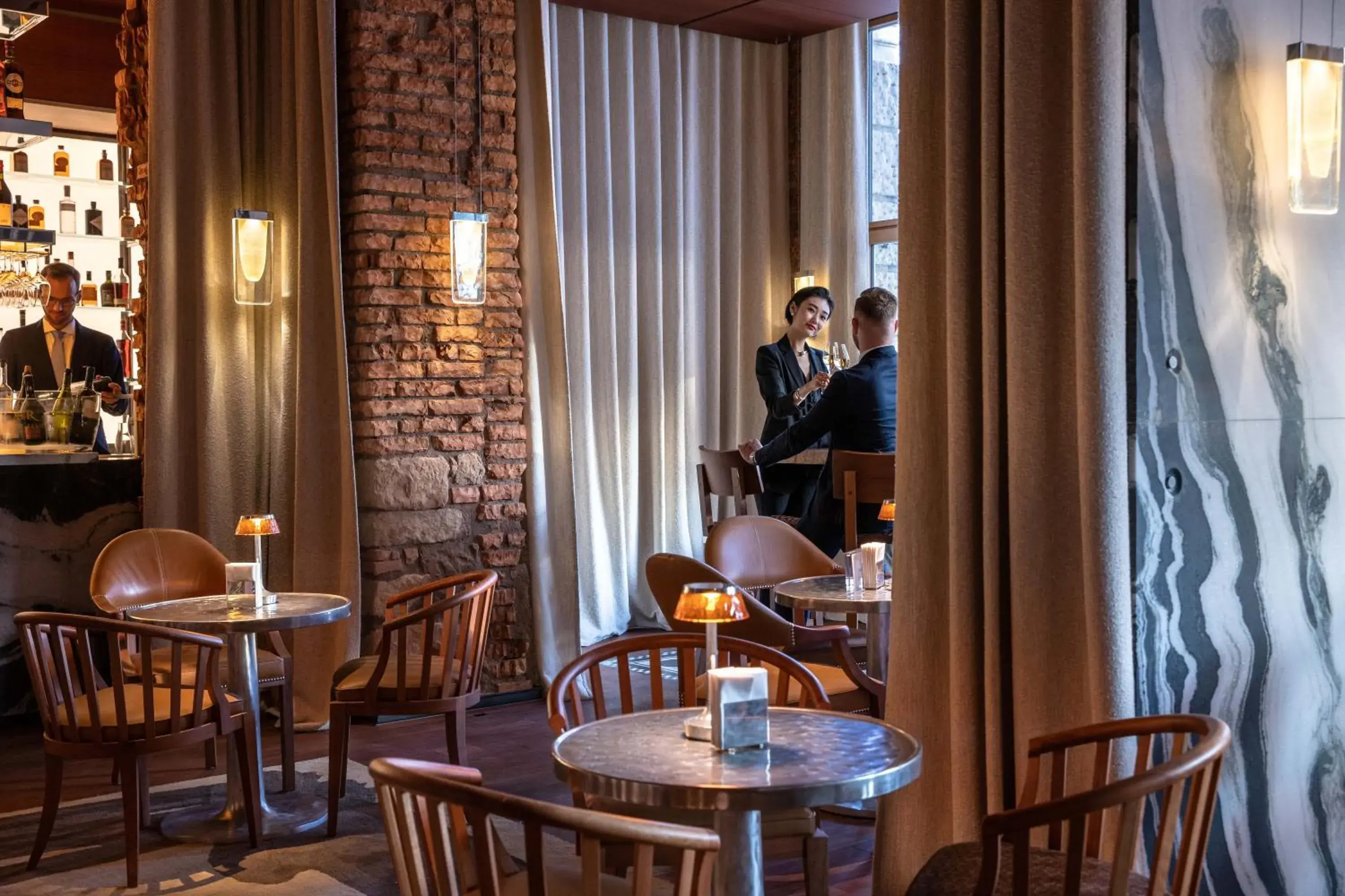 Lounge or bar in La Réserve Eden au Lac Zurich Lounge or bar in La Réserve Eden au Lac Zurich