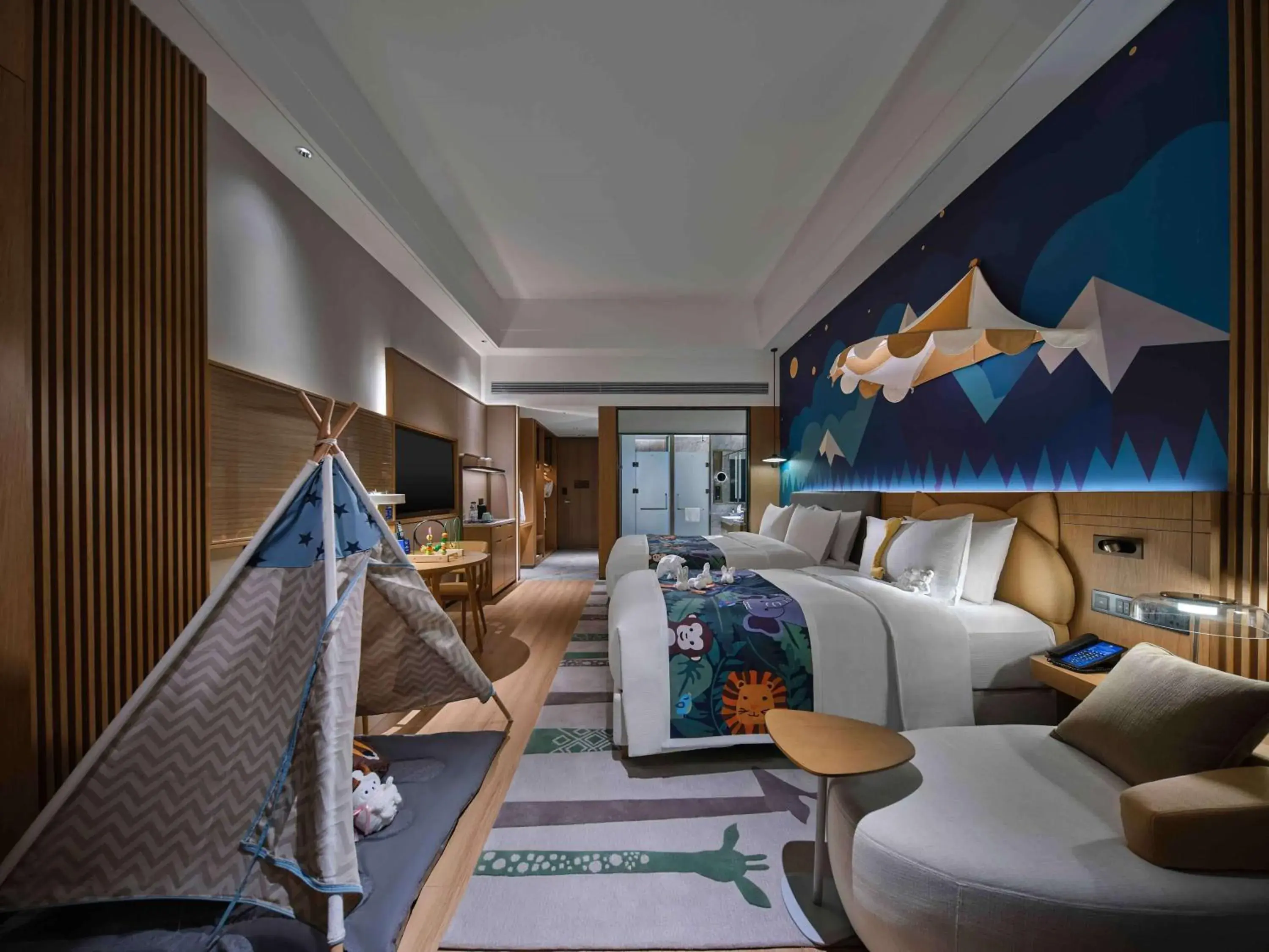 Bed in Doubletree By Hilton Lingshui Hot Spring Bed in Doubletree By Hilton Lingshui Hot Spring