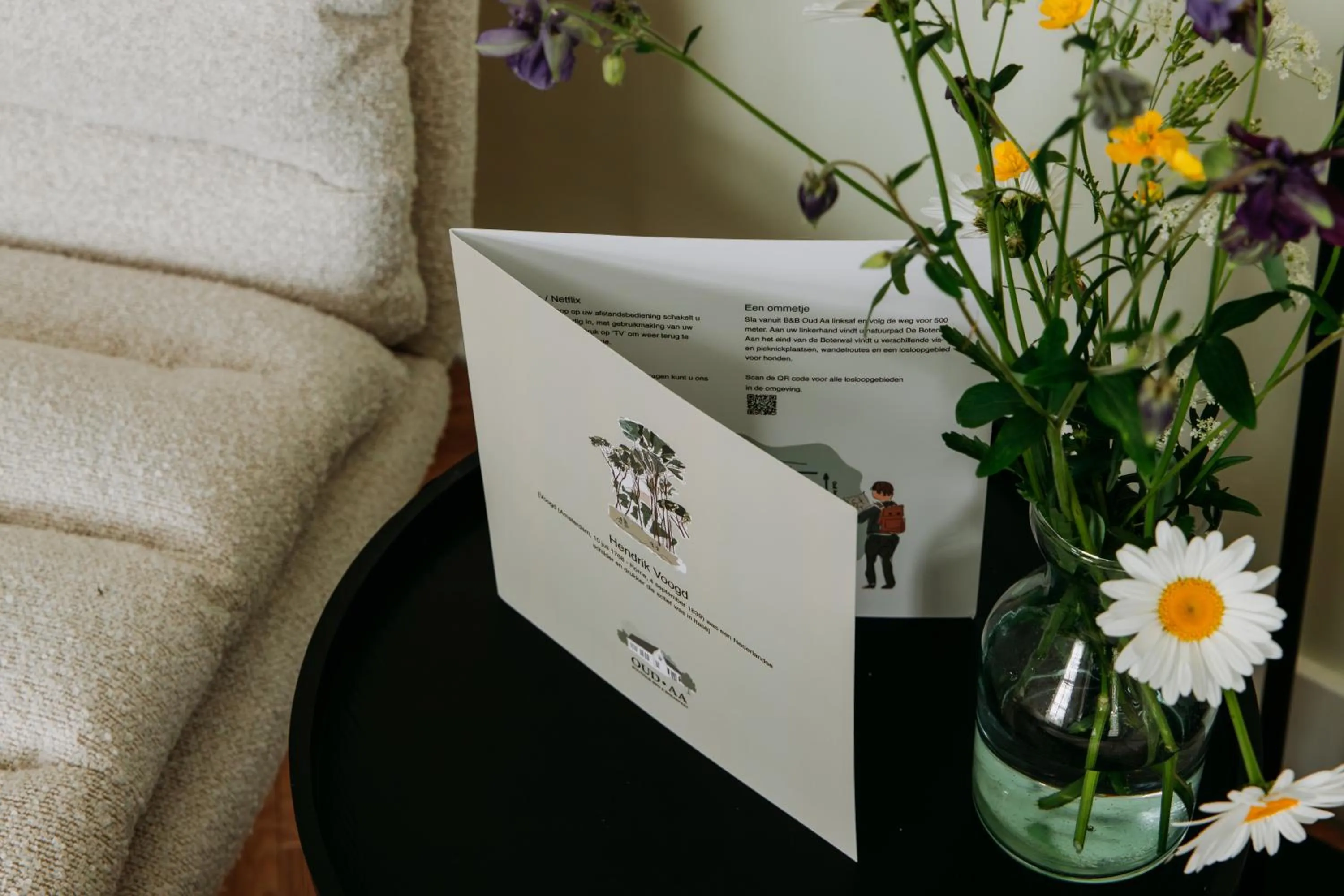 Seating area in Boutique B&B Oud Aa